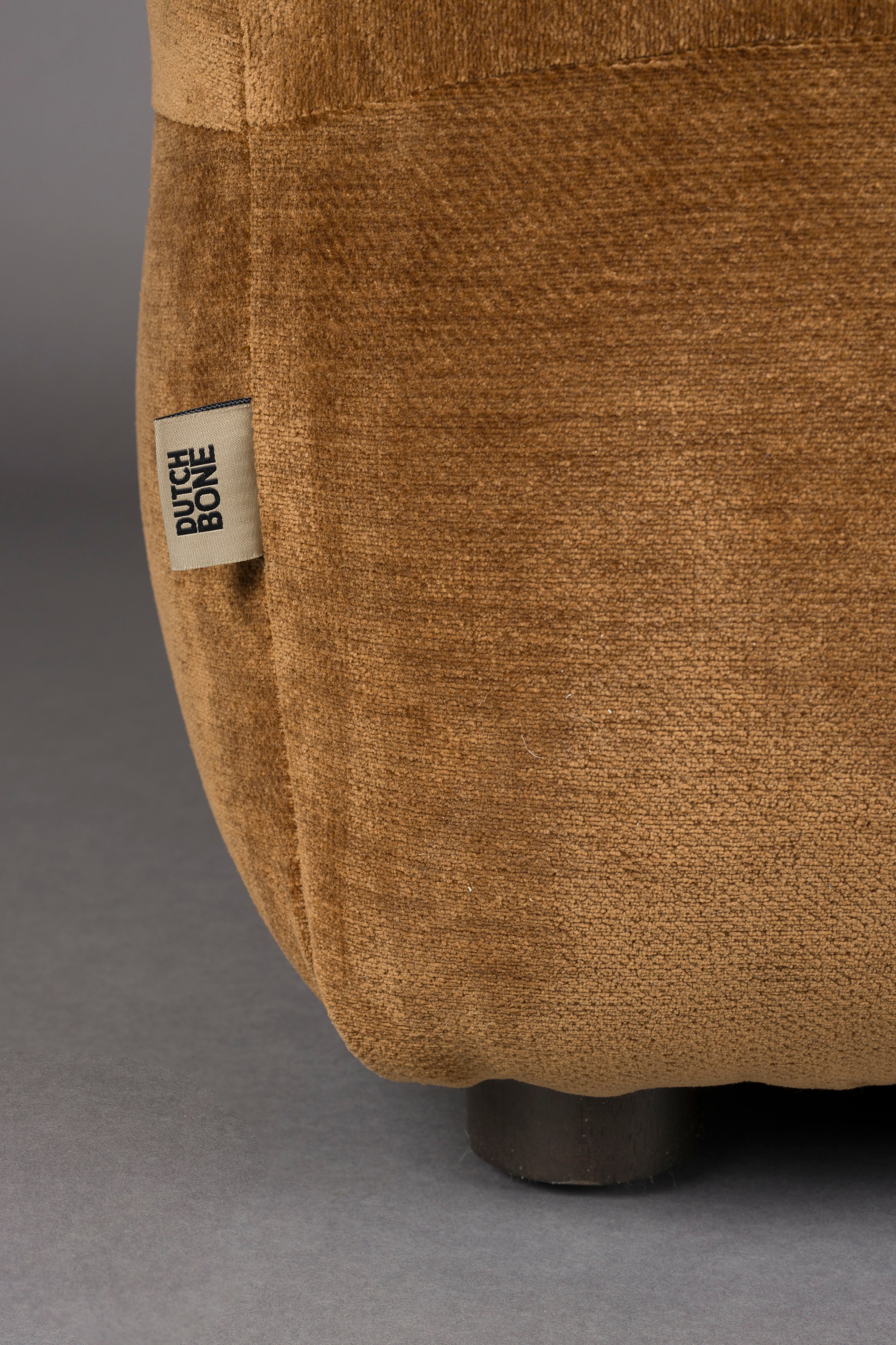 Hackman Puff in Cognac Velvet