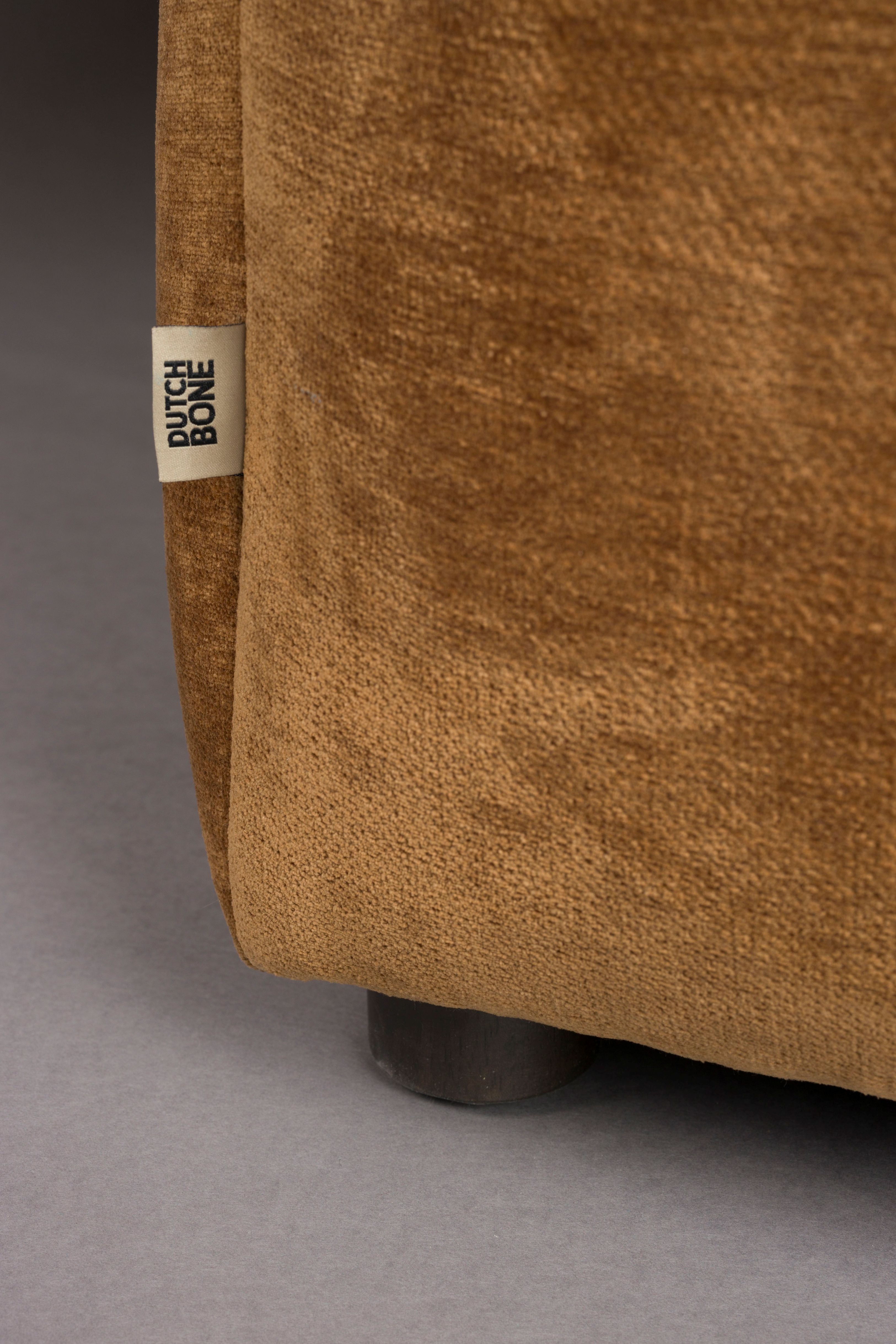 4.5-seater HACKMAN sofa in cognac velvet