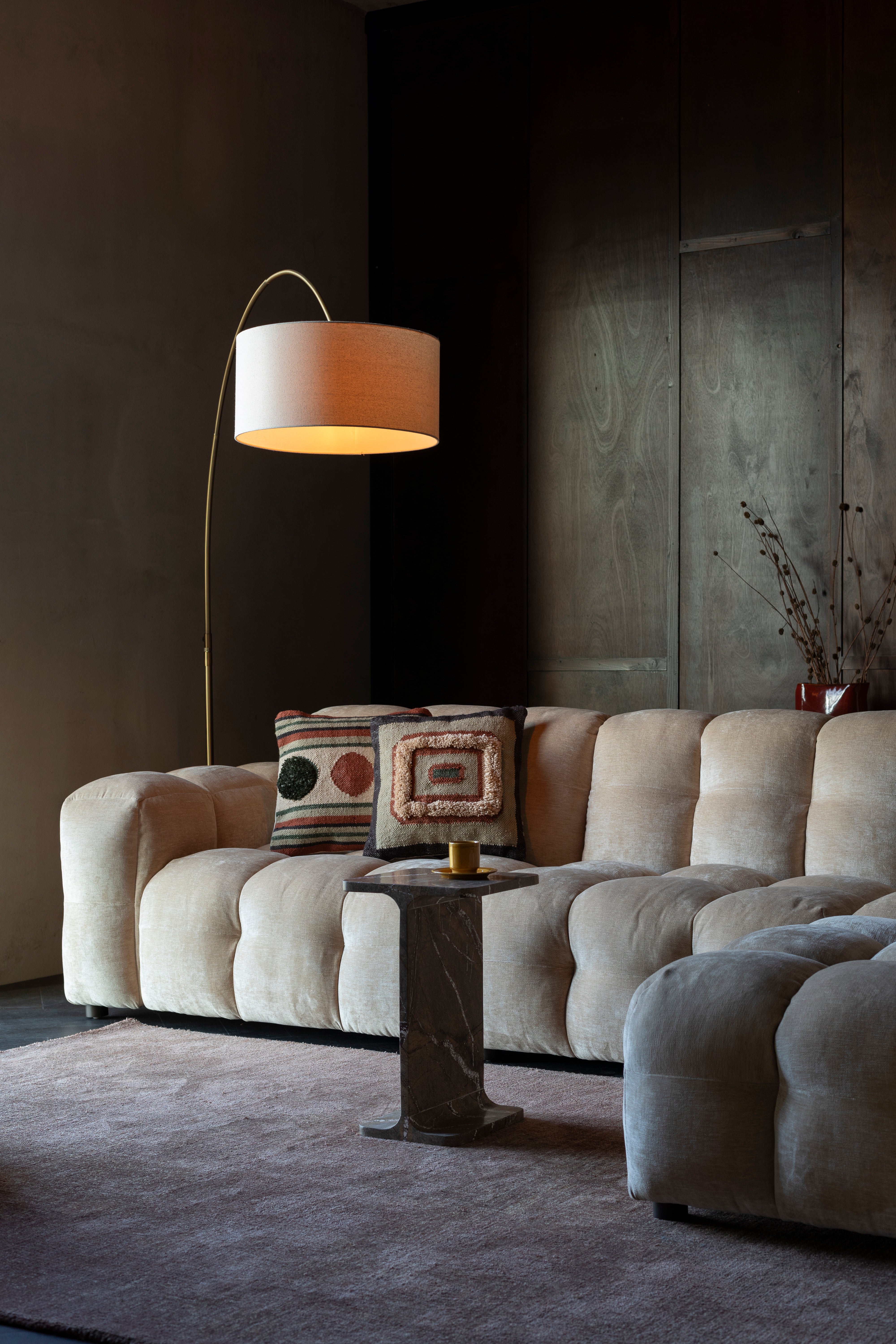 Pohovka pro 4,5 osoby HACKMAN béžový samet