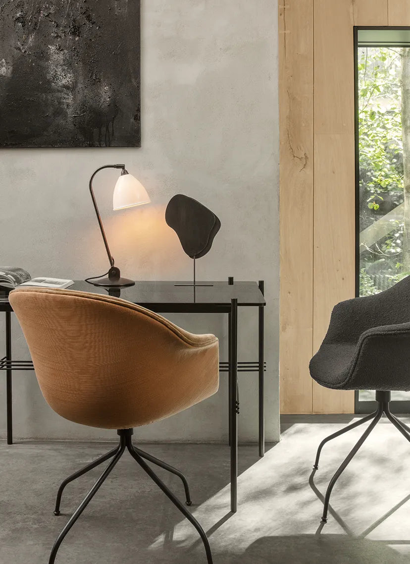 Stolní lampa BESTLITE BL2 chrom s černým stínidlem