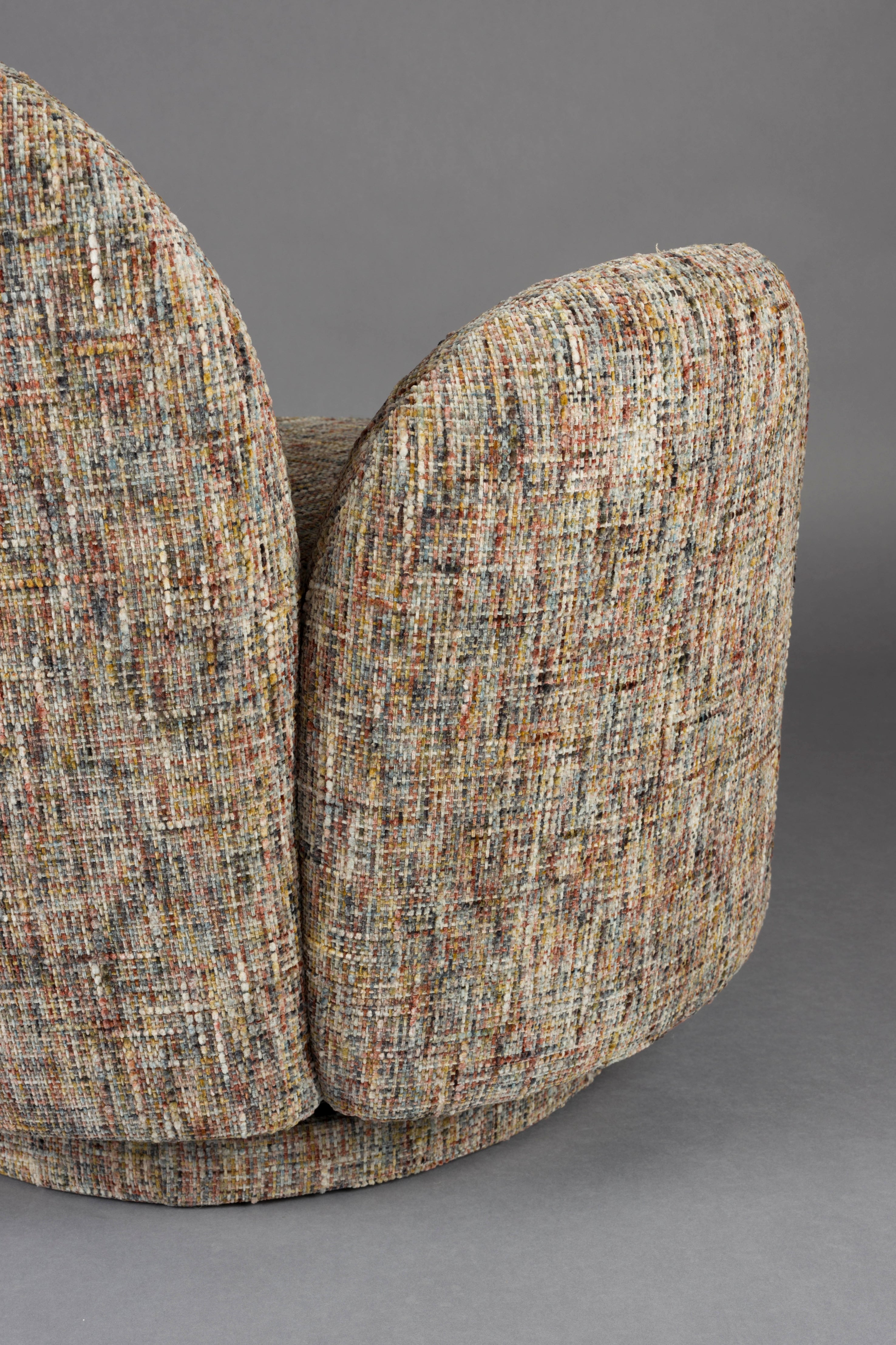 Křeslo otočné ROSE hnědý melír