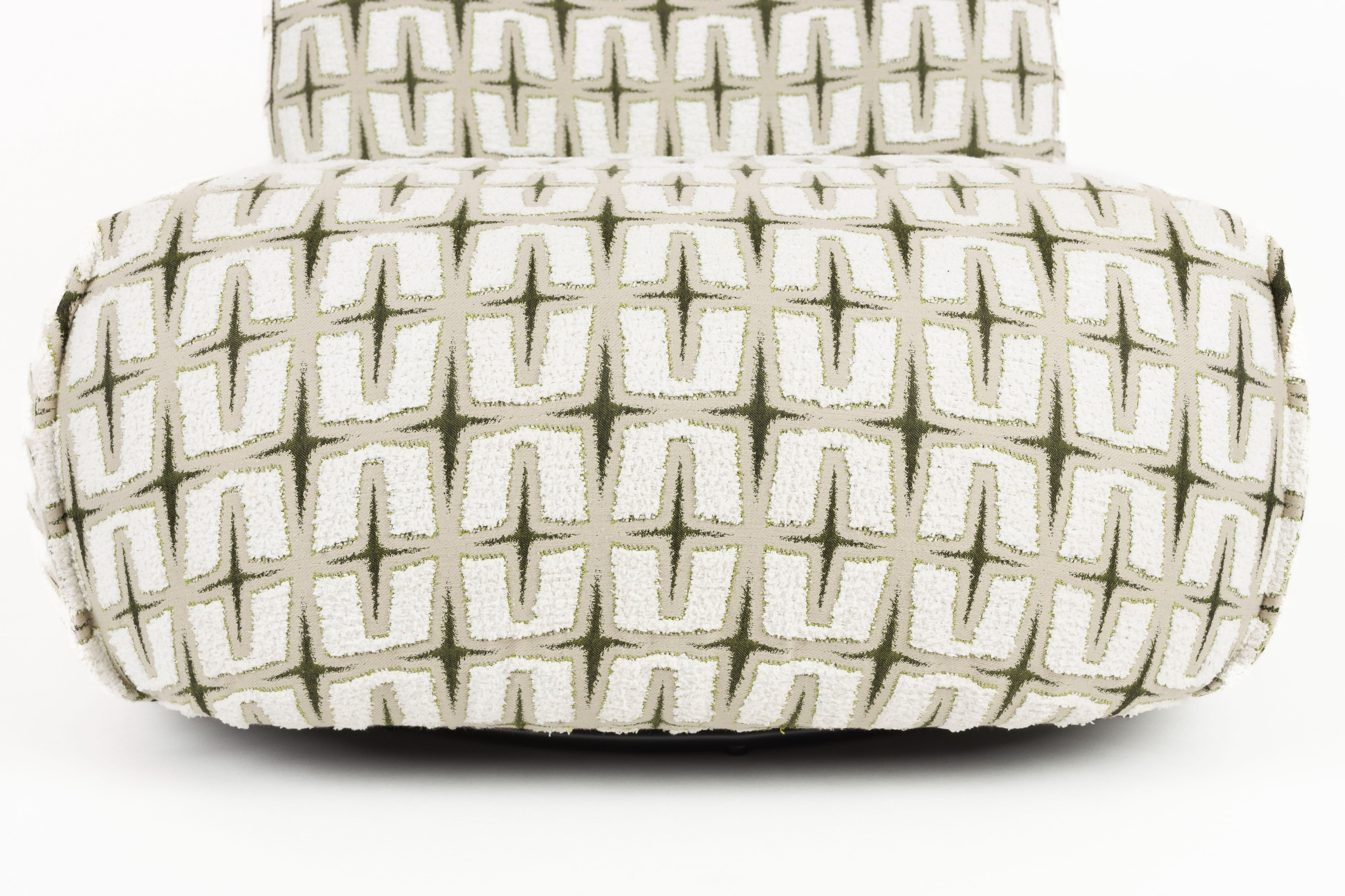 Křeslo RITZ béžové s geometrickým vzorem