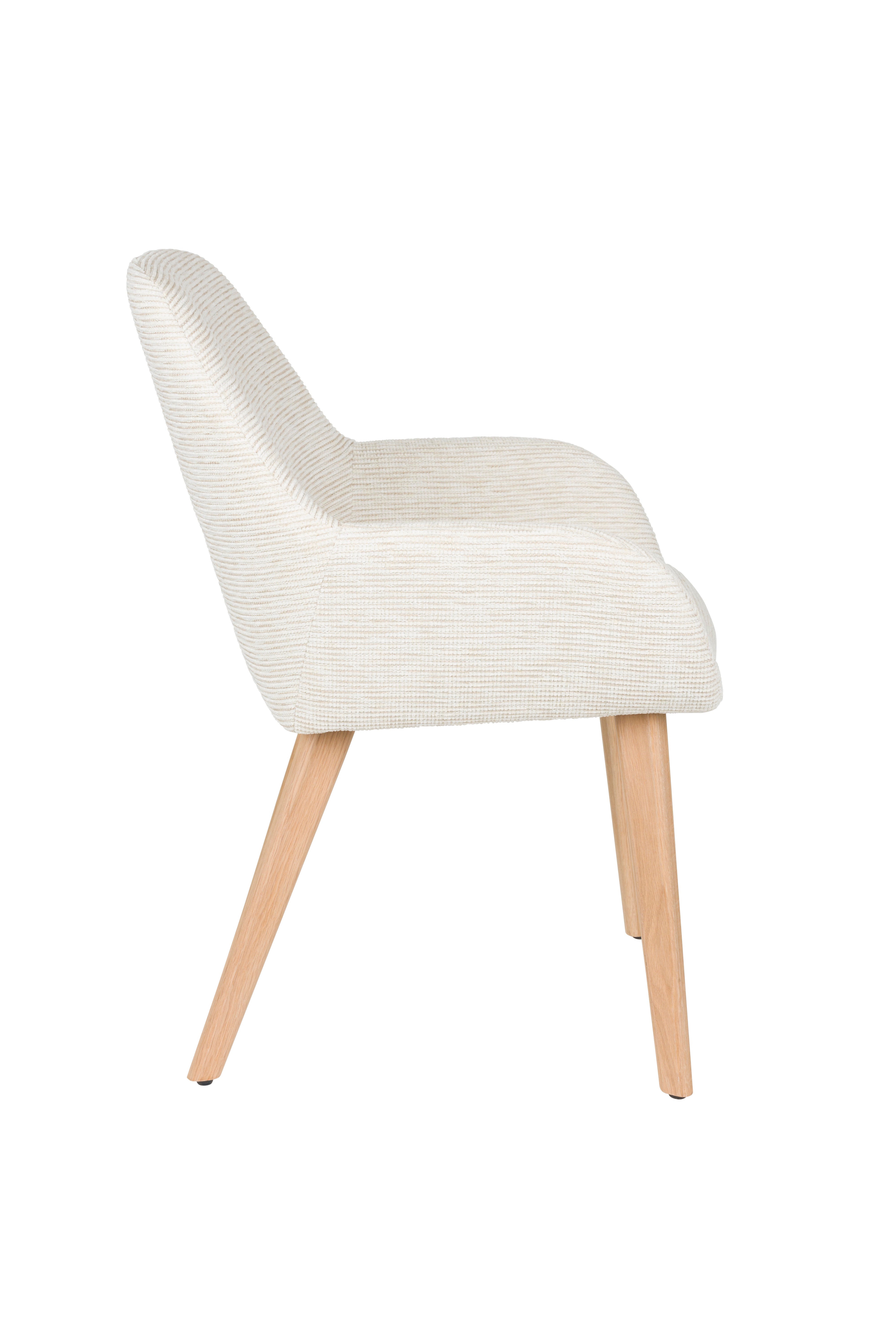 LOUA chair white with wooden base