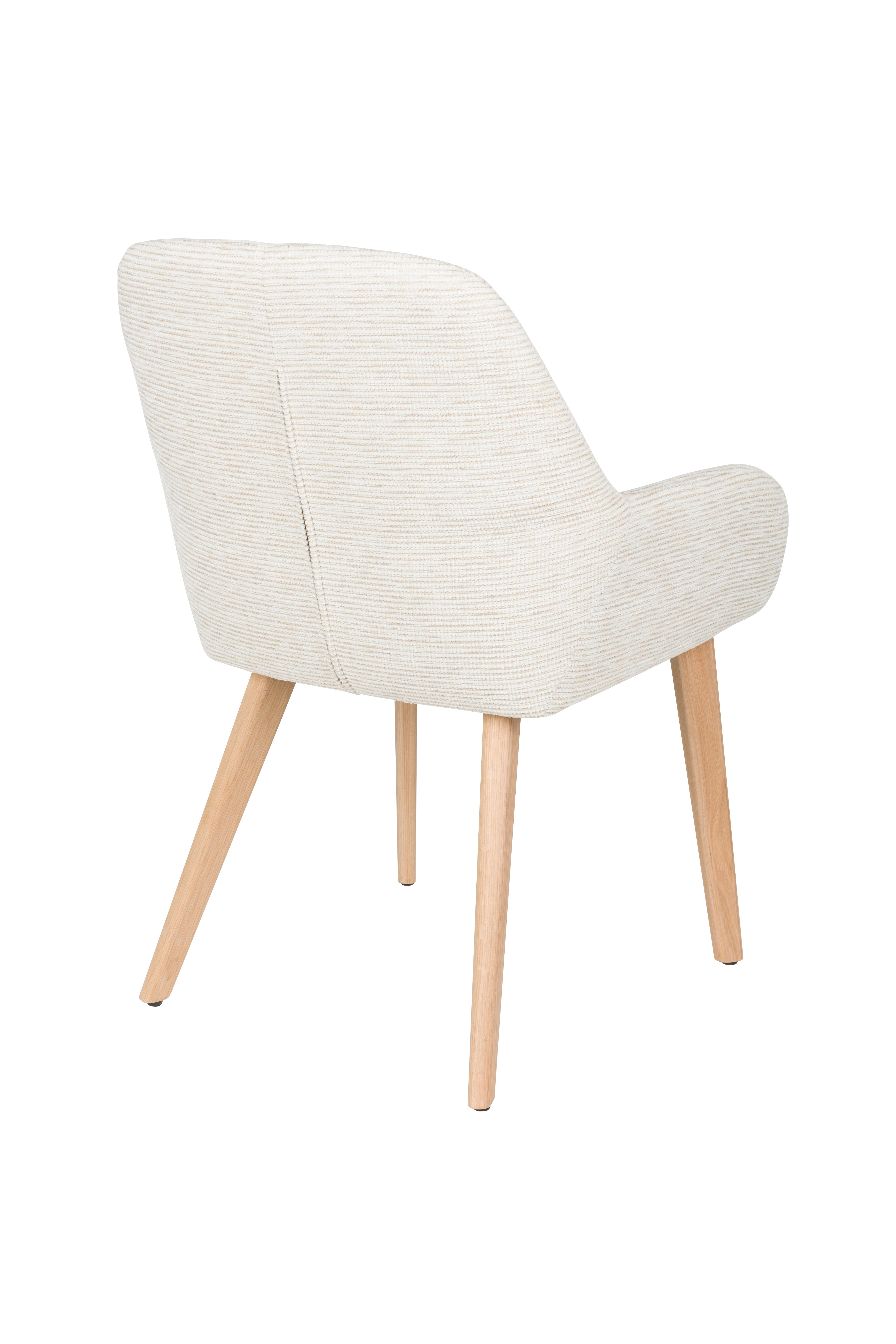 LOUA chair white with wooden base