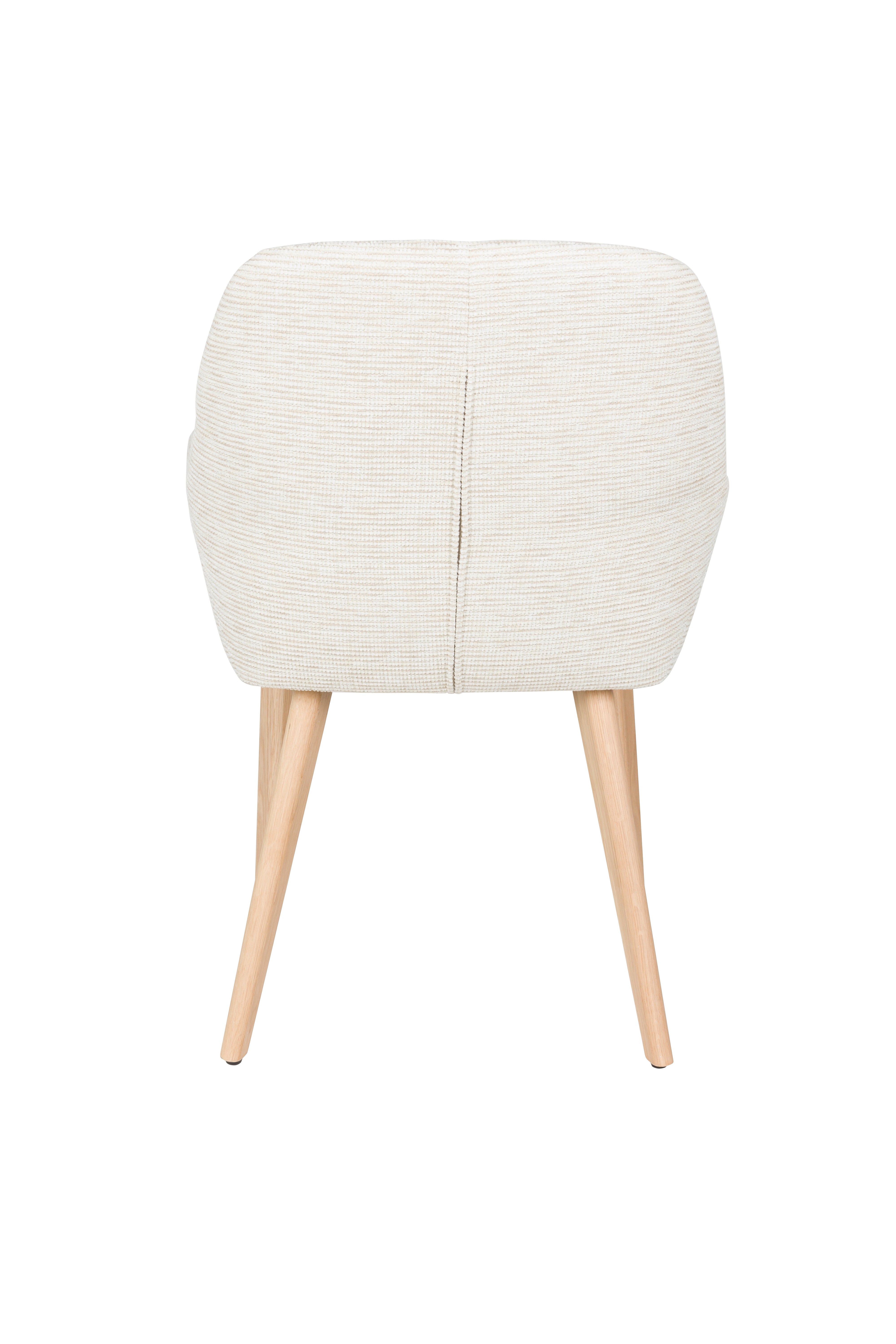 LOUA chair white with wooden base