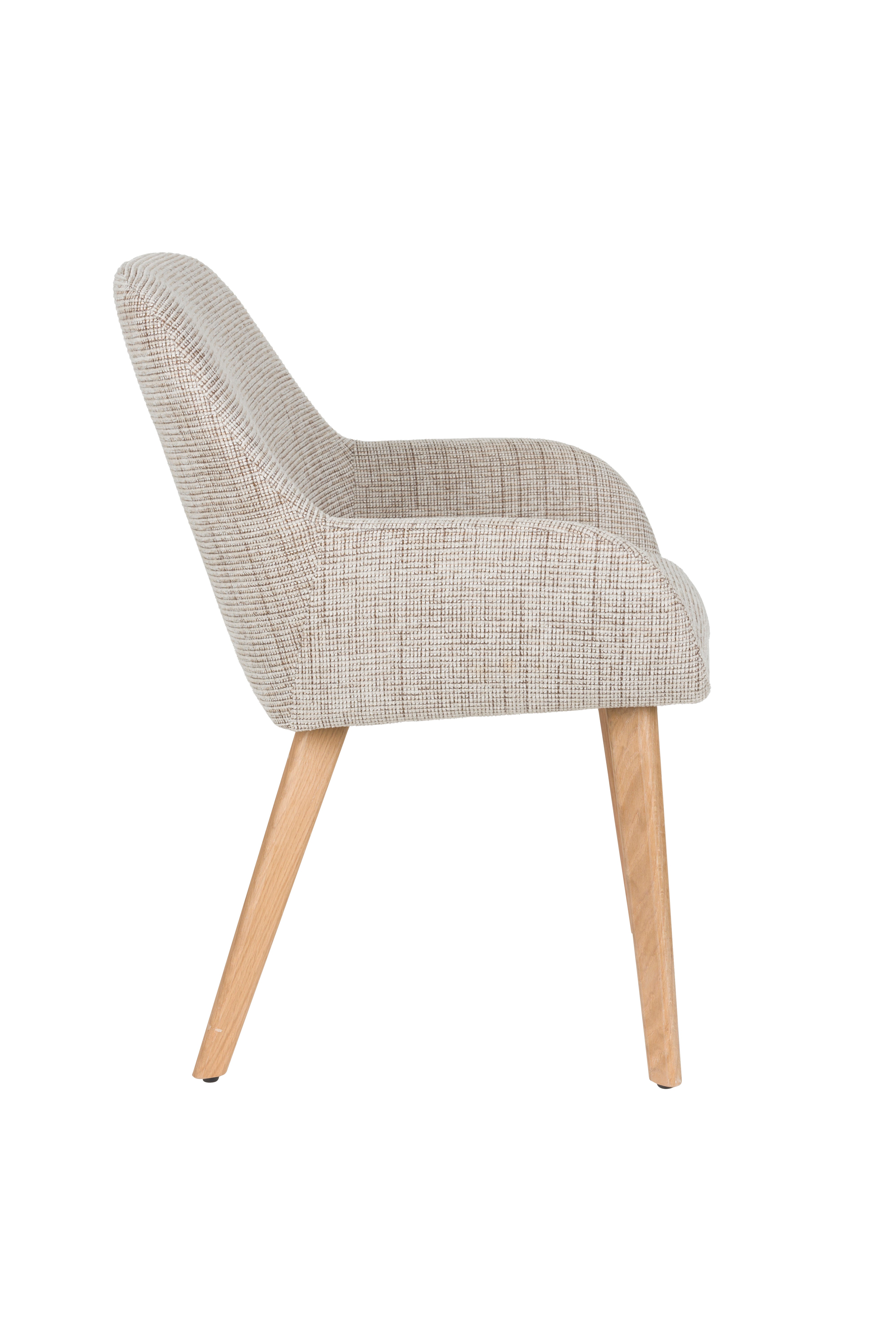 LOUA Chair Beige with Wooden Base