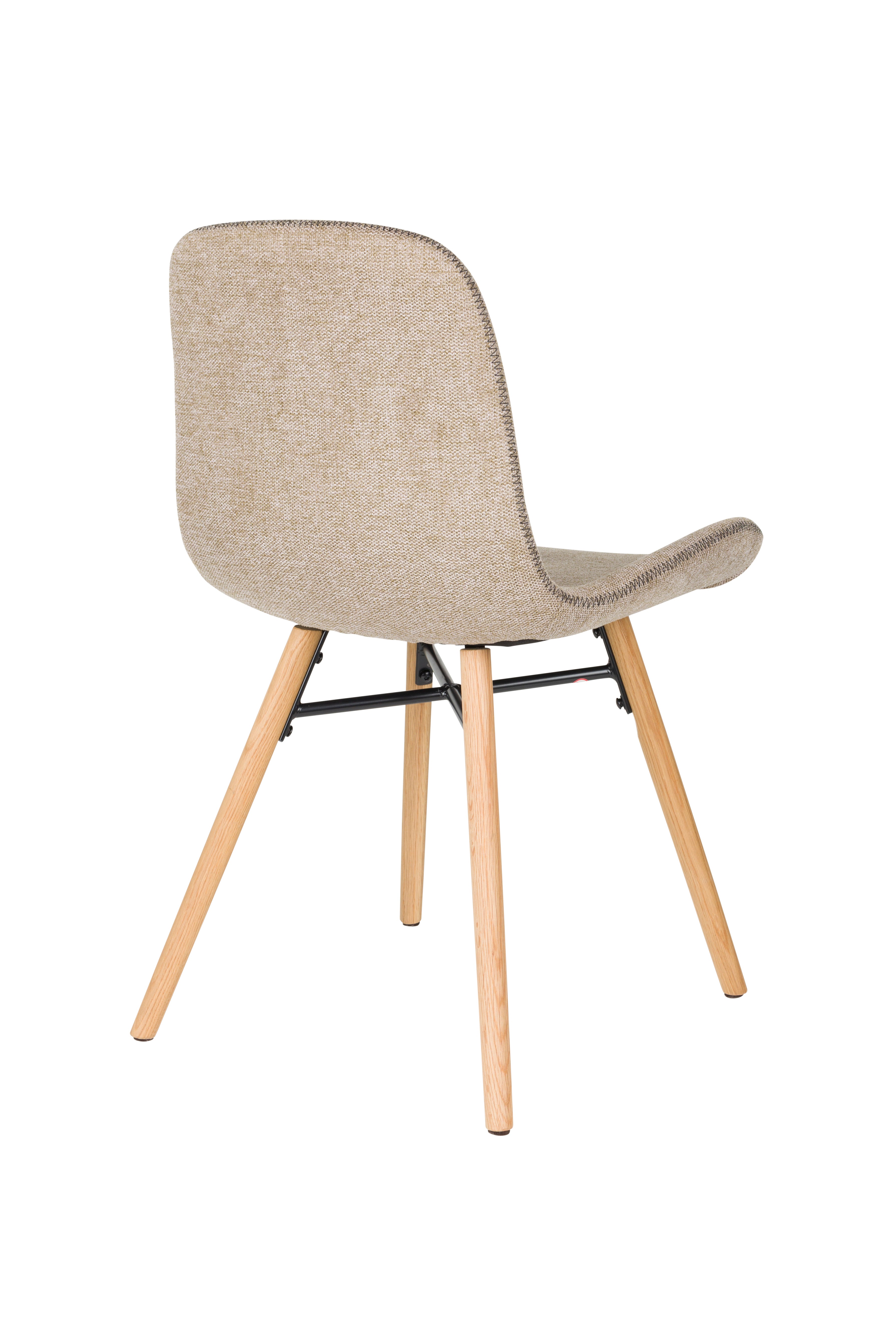 LESTER Chair Brown with Wooden Base