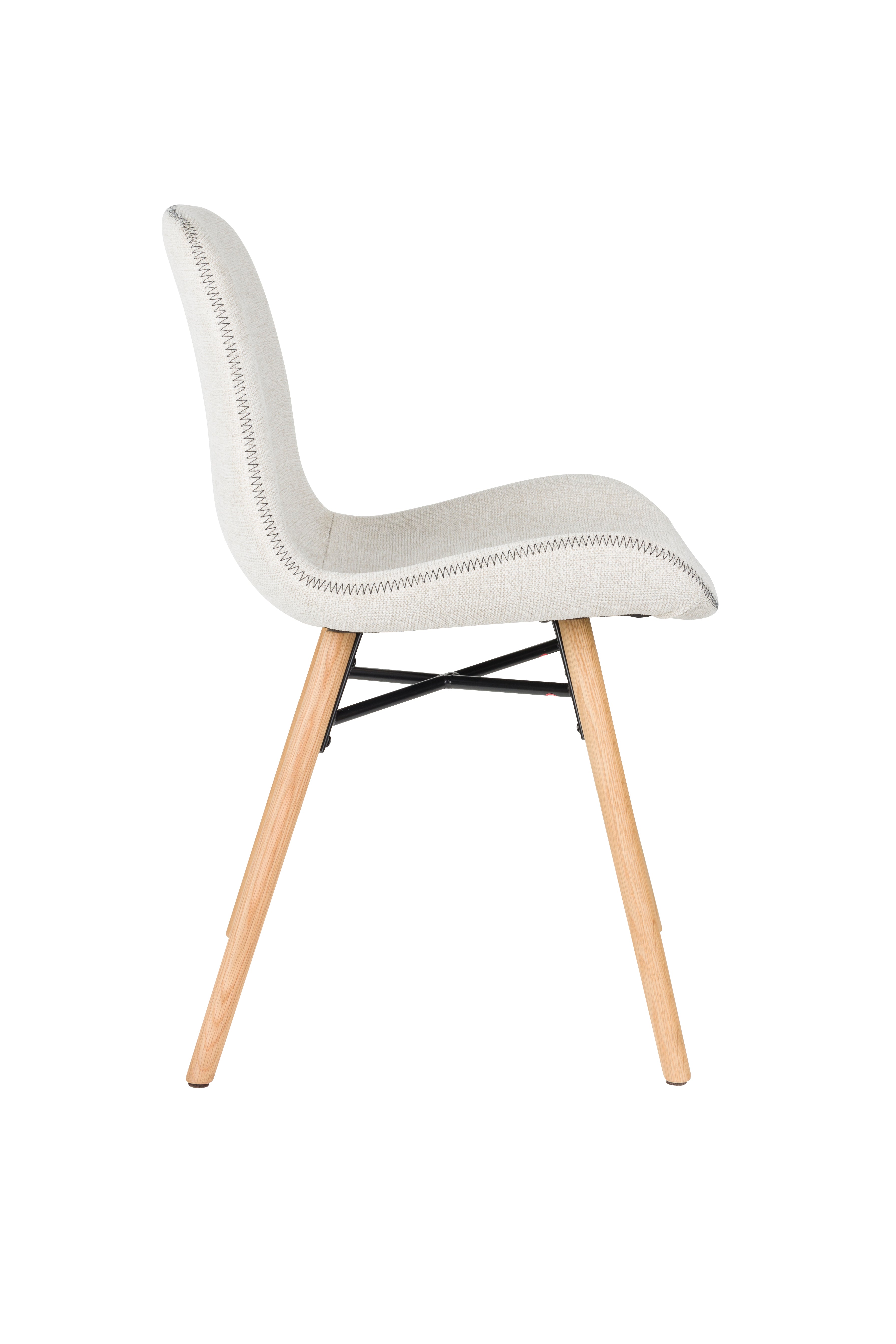 Židle LESTER béžová s dřevěnou základnou