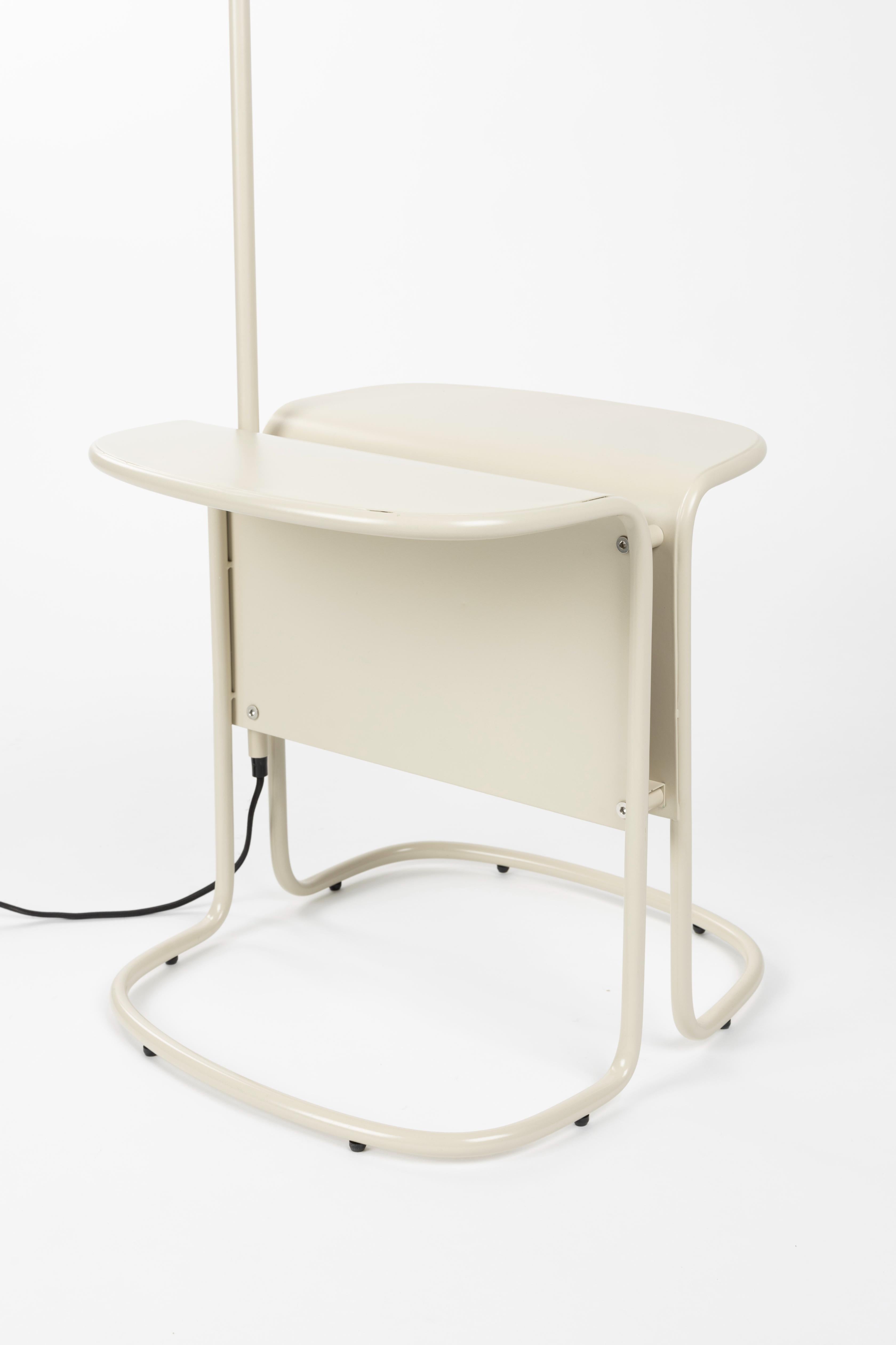 Floor lamp with table LUSTOR beige