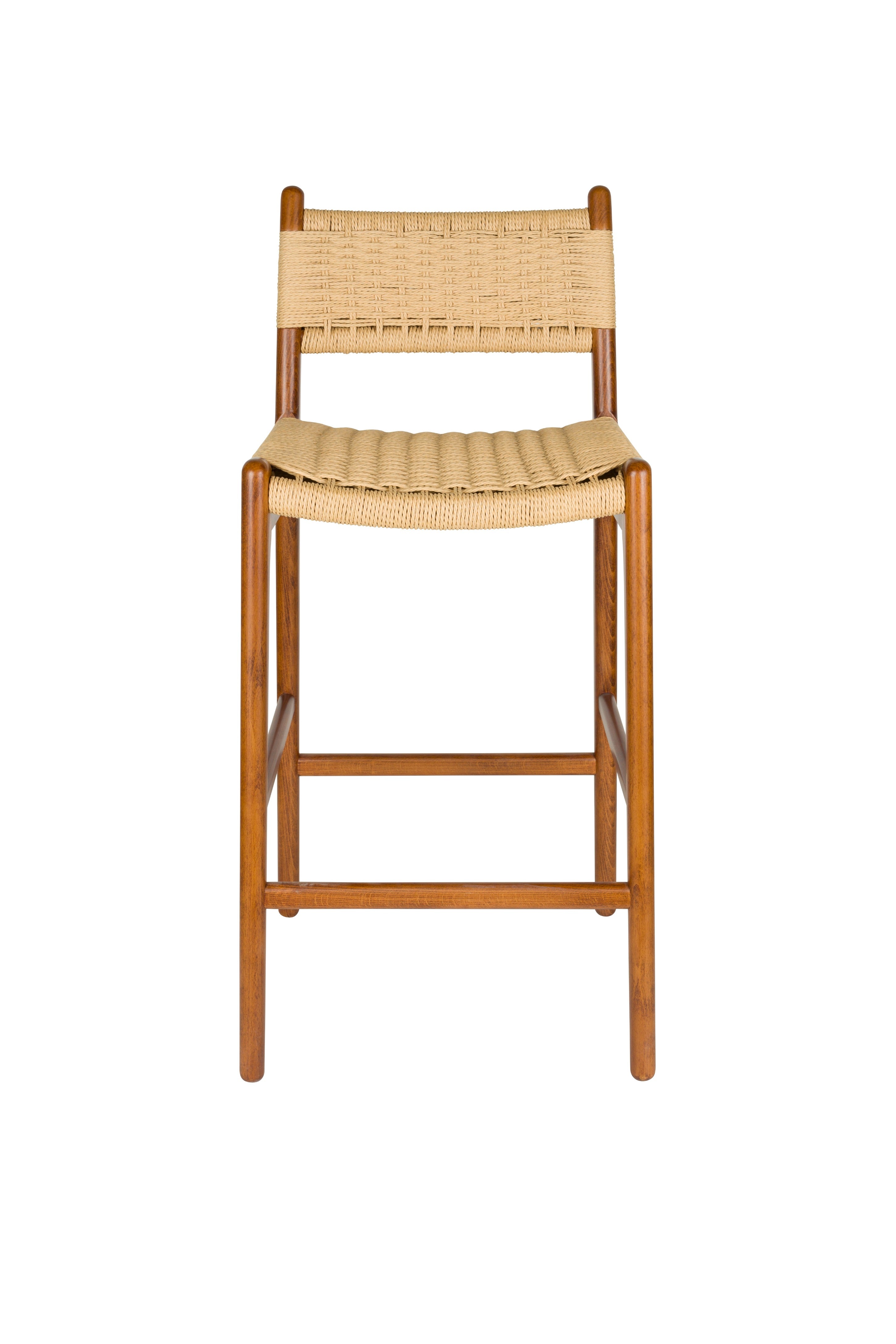 CECILE Stool made of beech wood with walnut finish