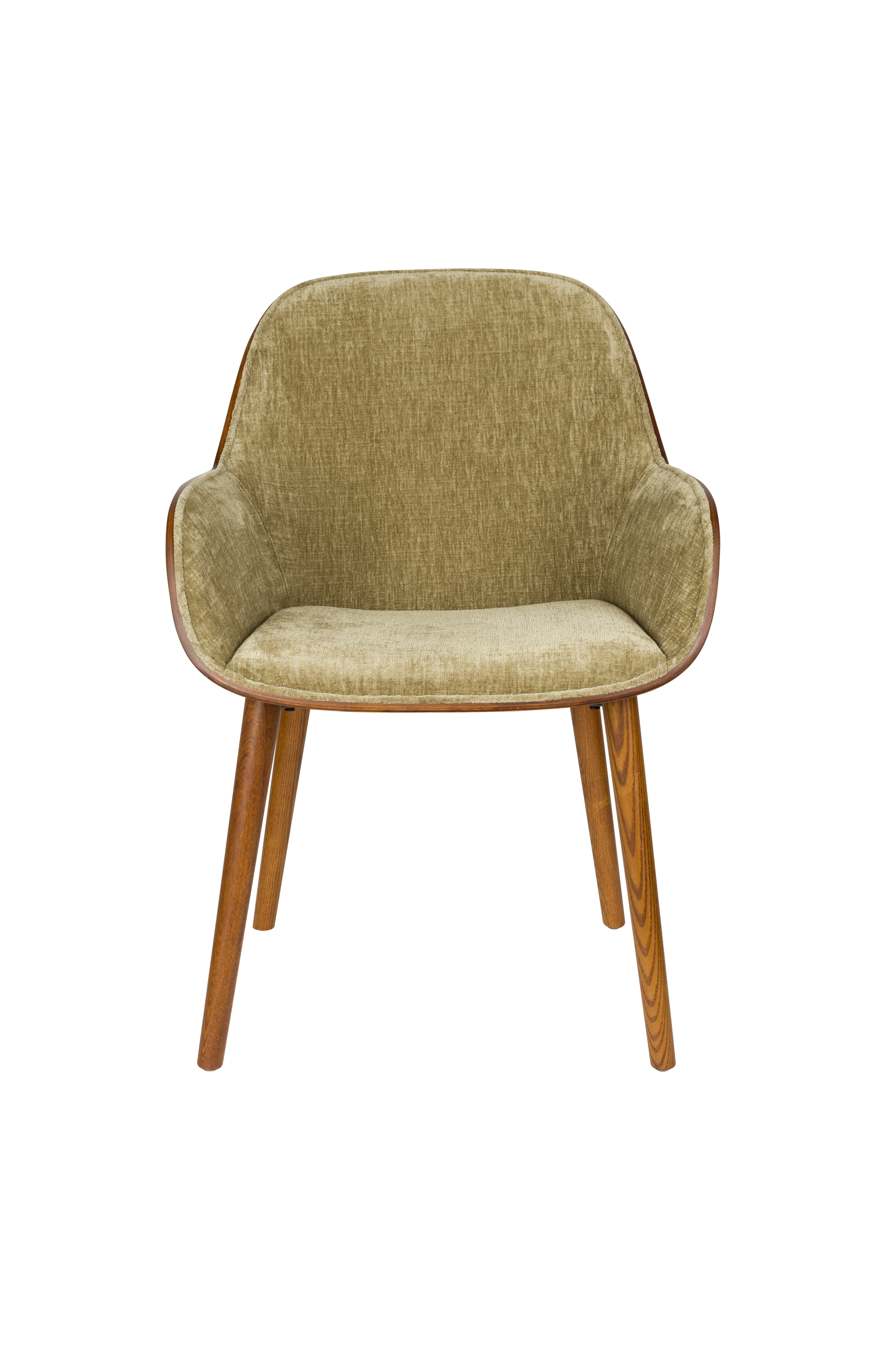 TAYLOR Chair Green with Wooden Base