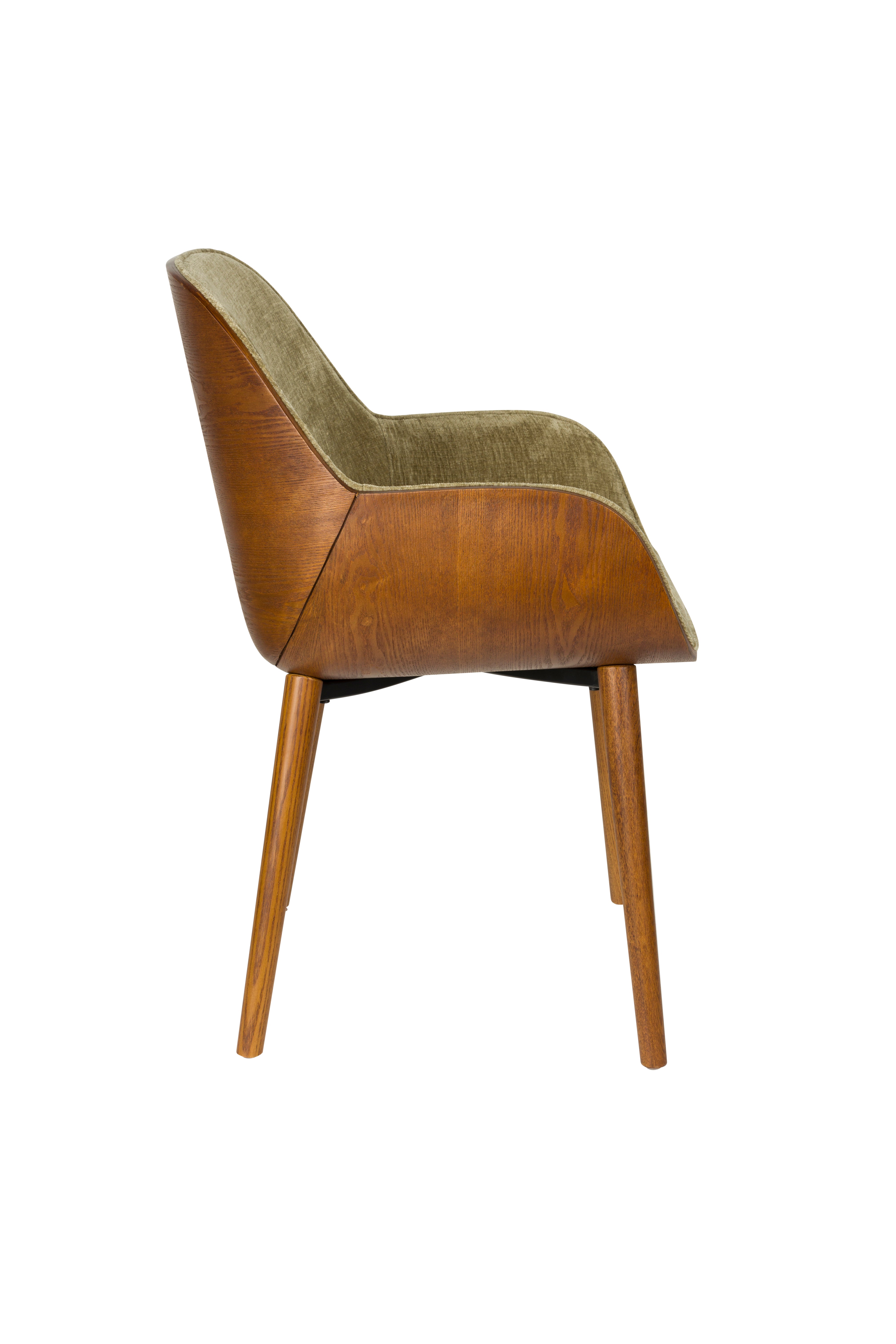 TAYLOR Chair Green with Wooden Base
