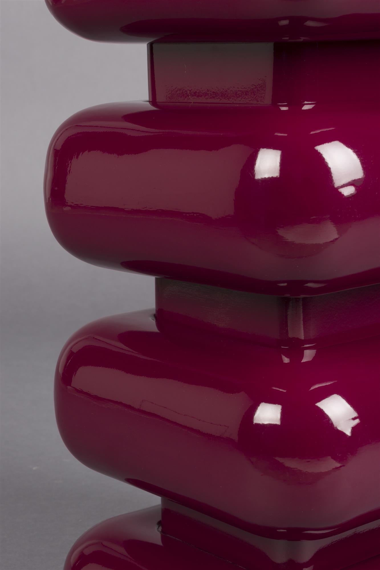 STUBBY burgundy side table