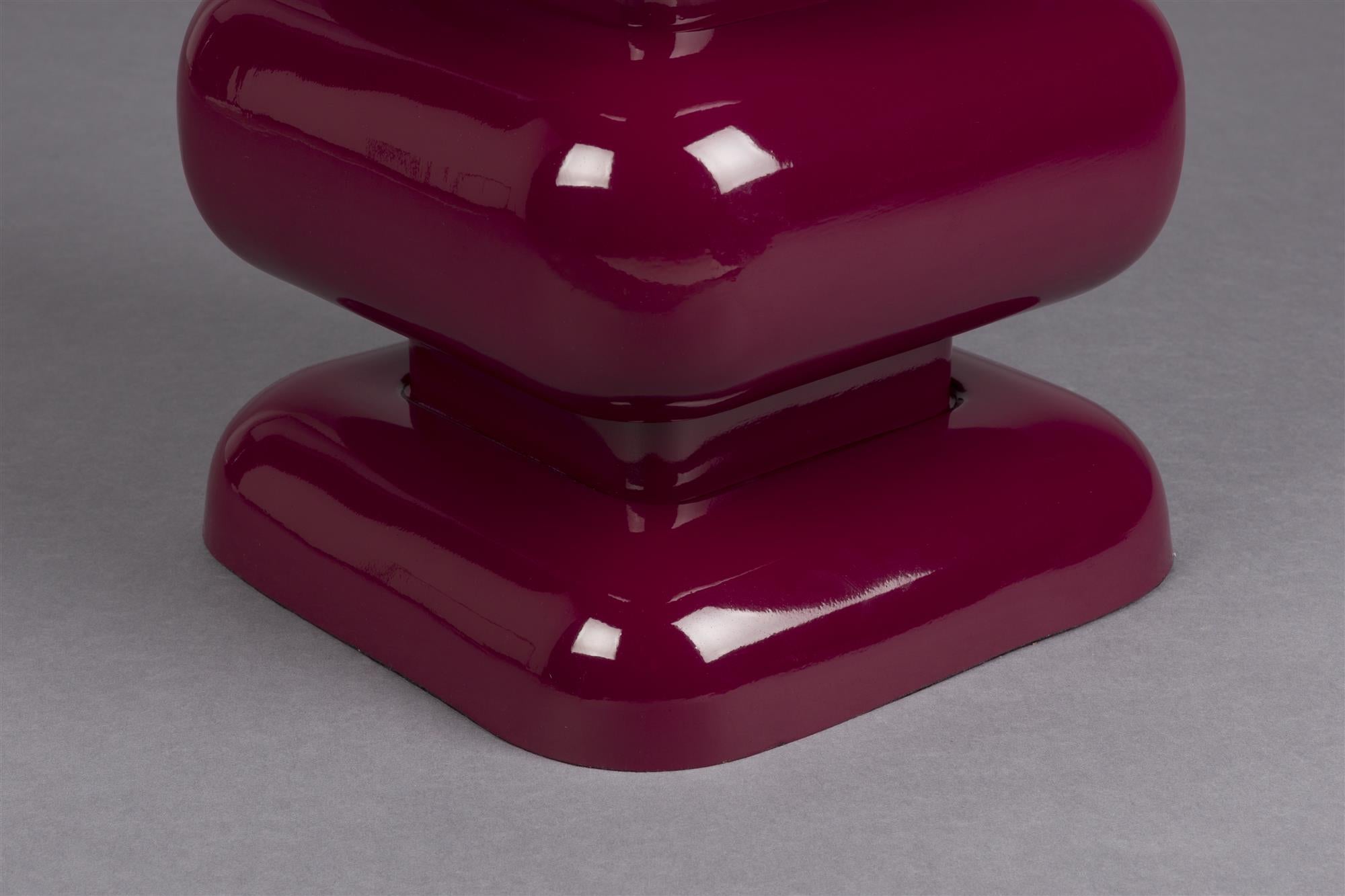 STUBBY burgundy side table