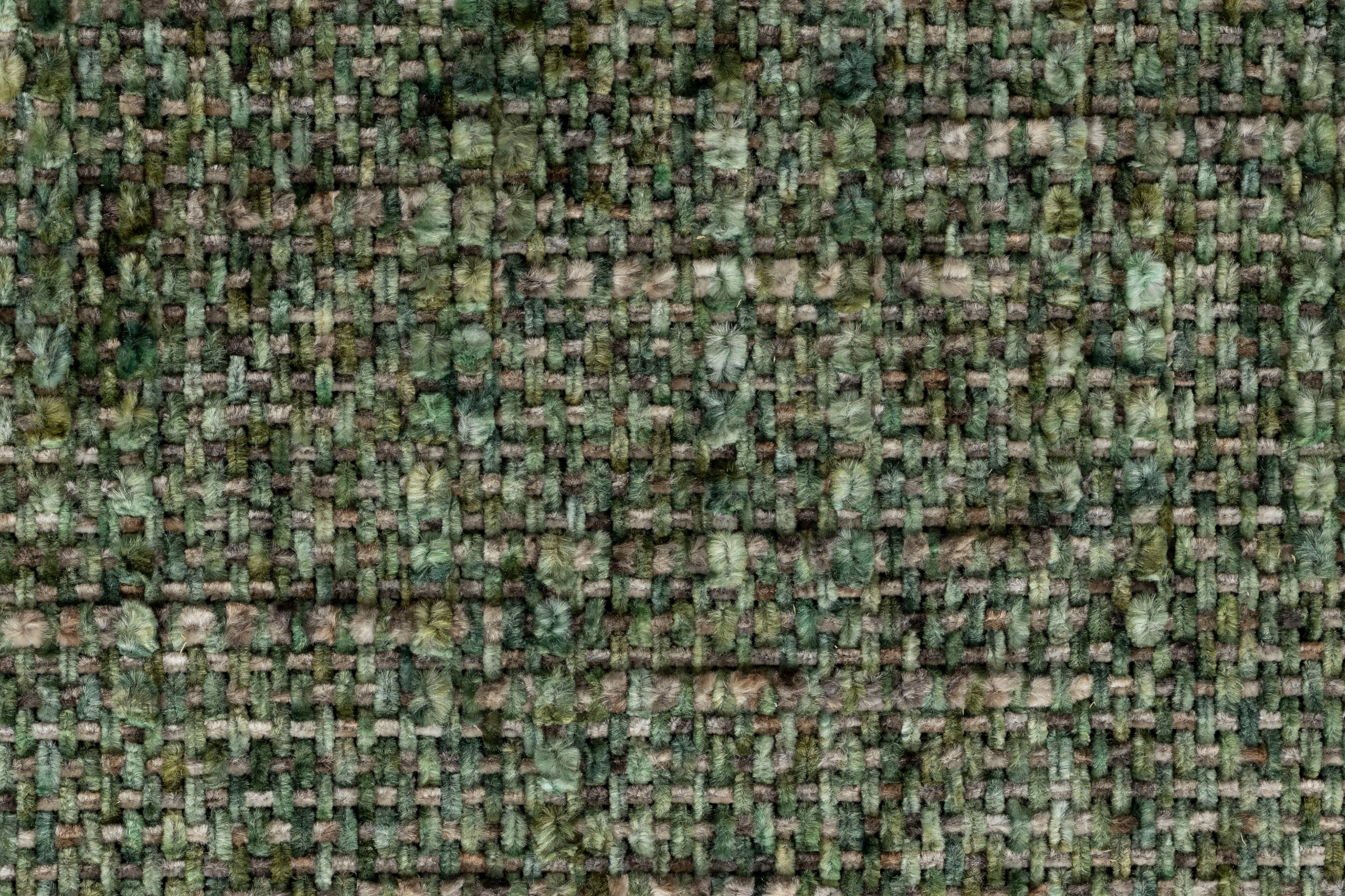 Židle CLAES zelená s hnědým podstavcem