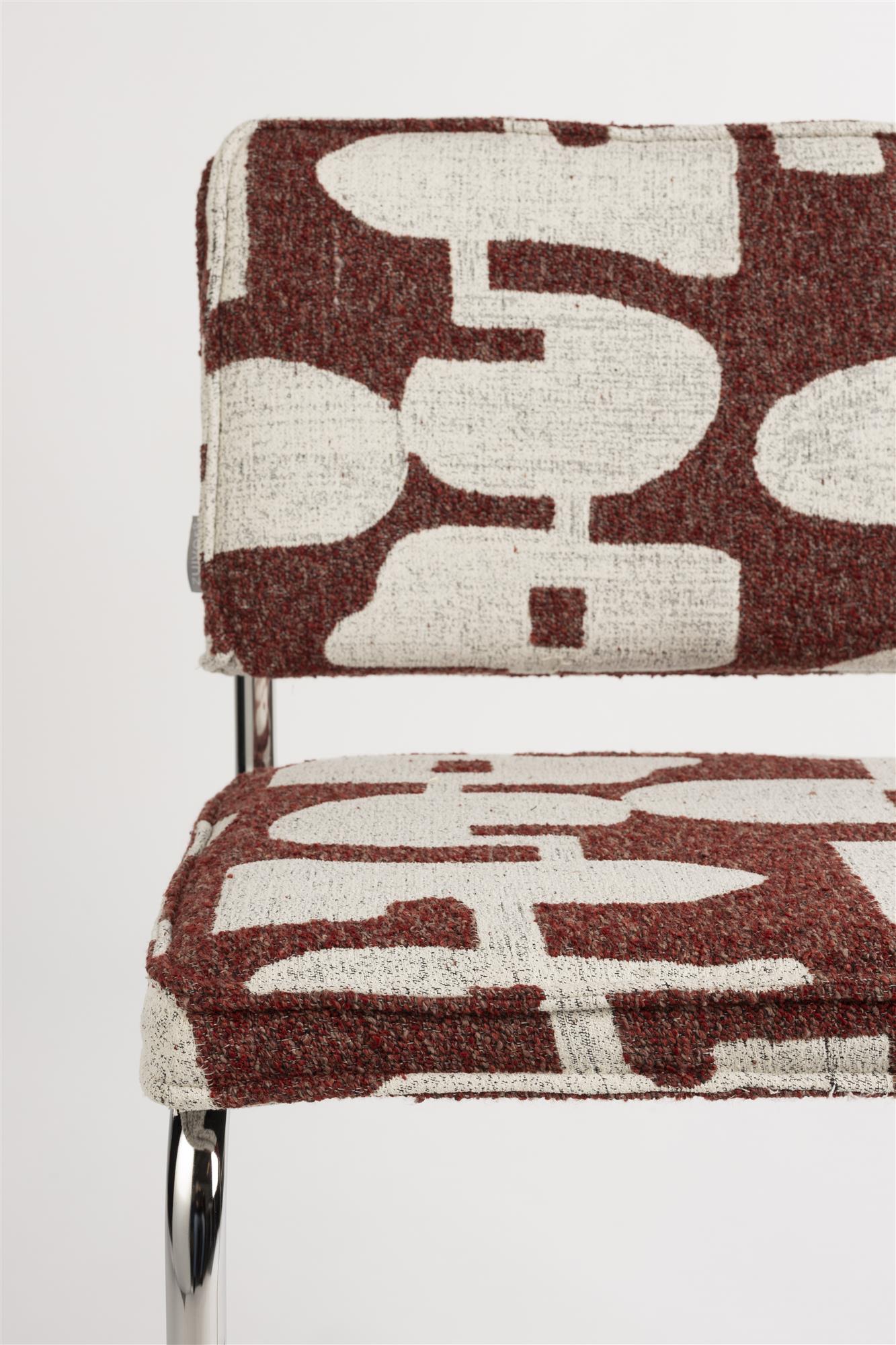 Židle RIDGE DECO SYMBOLS červená s bílou [Donata] [Amelia spr]