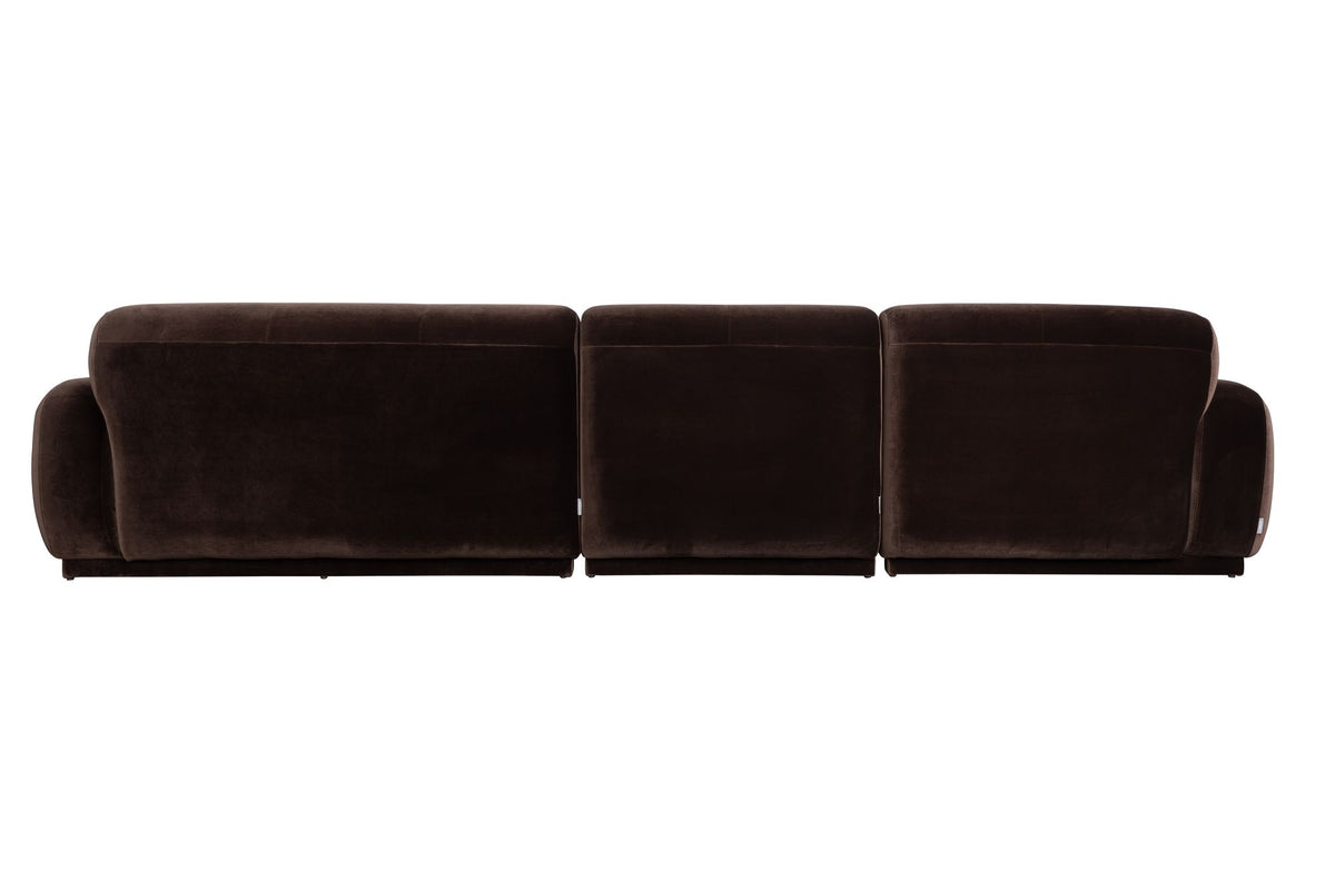 Sofa 6-osobowa HAZEL brązowy lewostronny – ujęcie 3