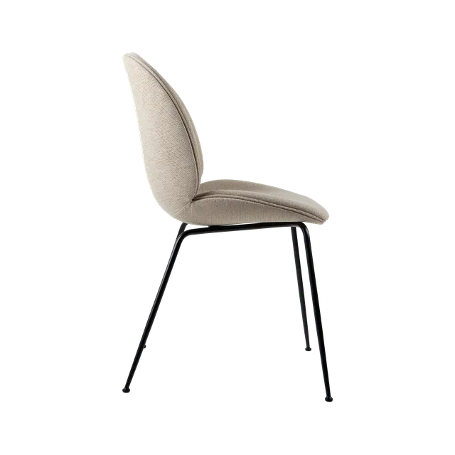 BEETLE Chair beige with black metal base