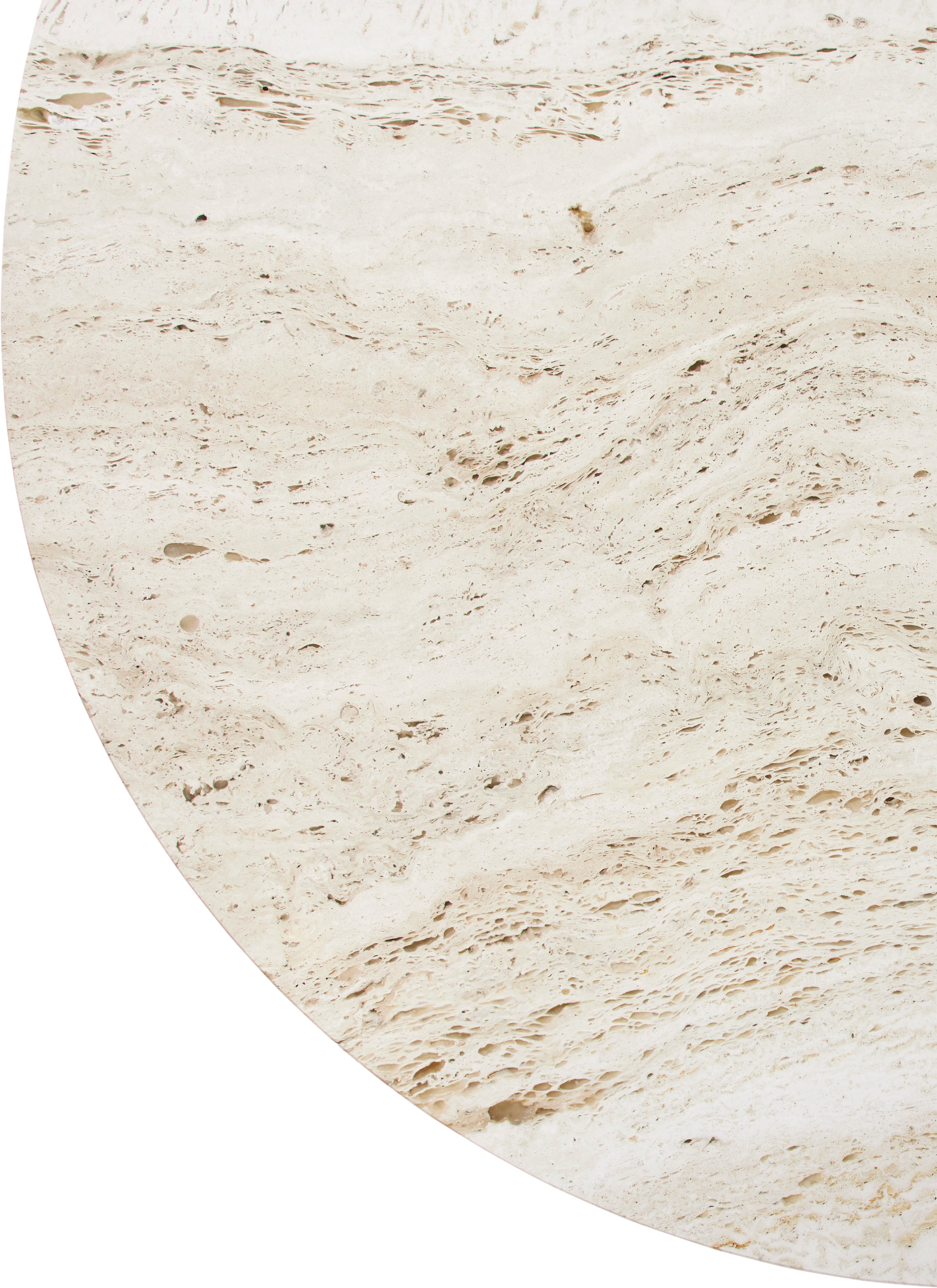 Kávový stolek EPIC krémový travertin