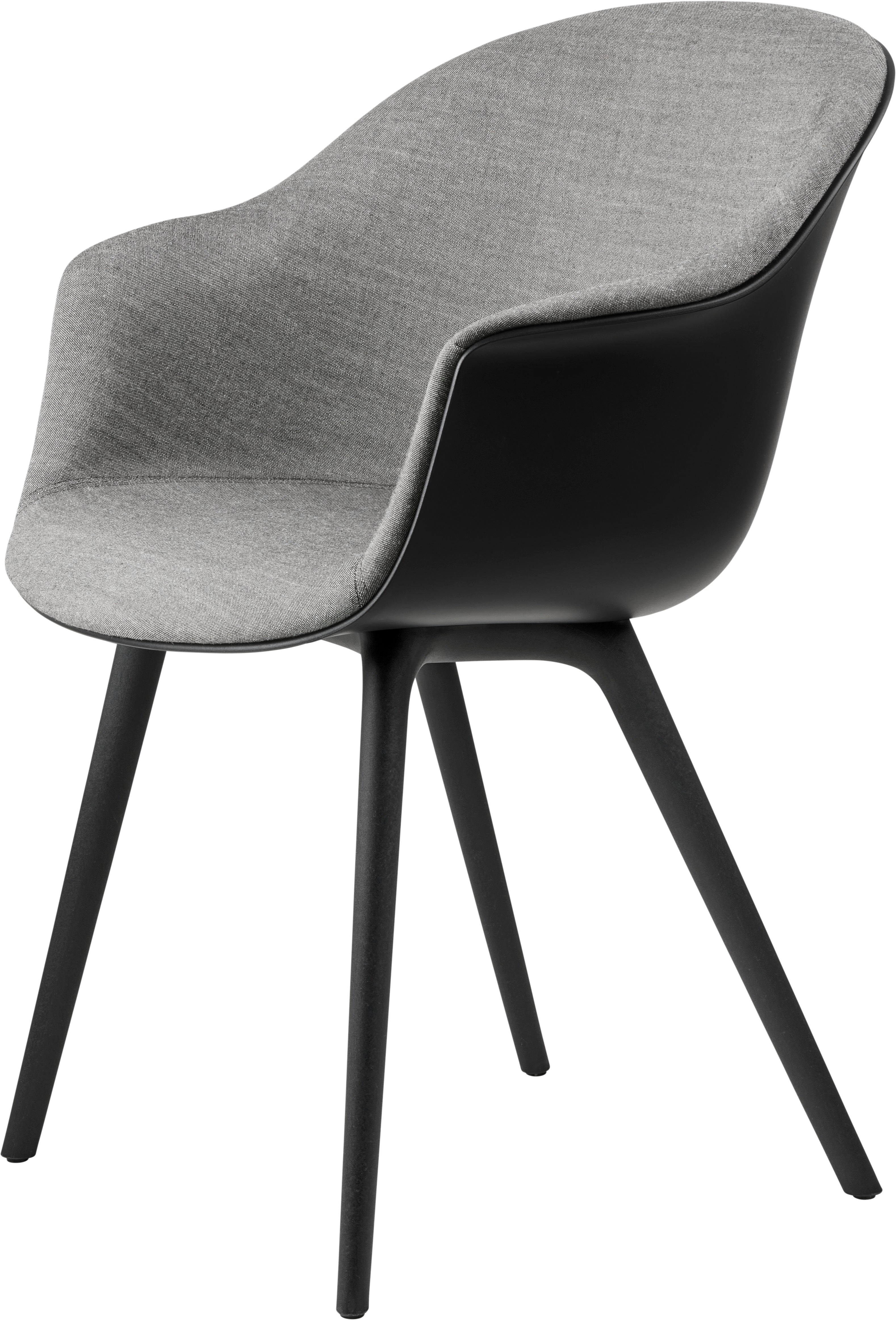 BAT chair in gray with a black base
