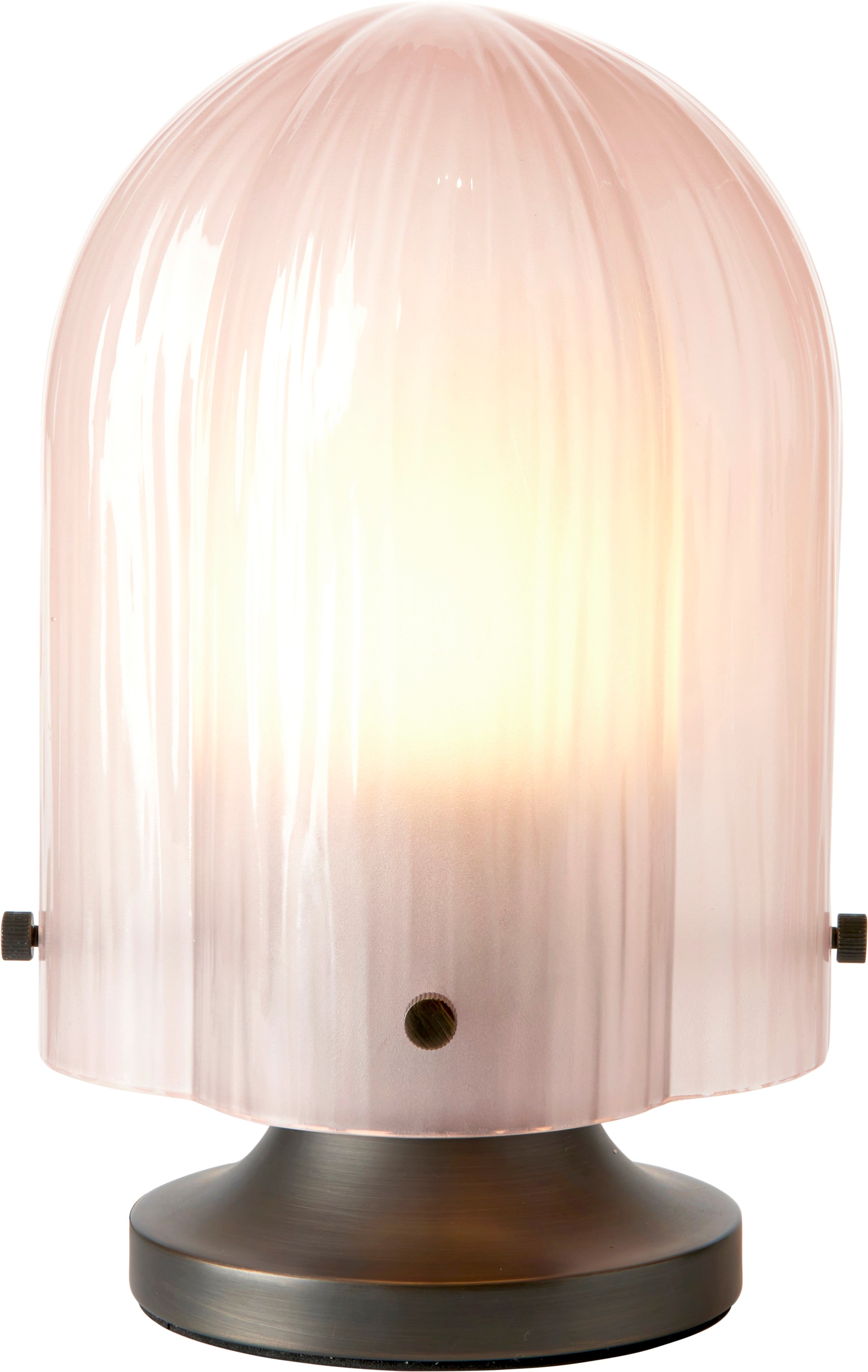 Stolní lampa SEINE růžové sklo