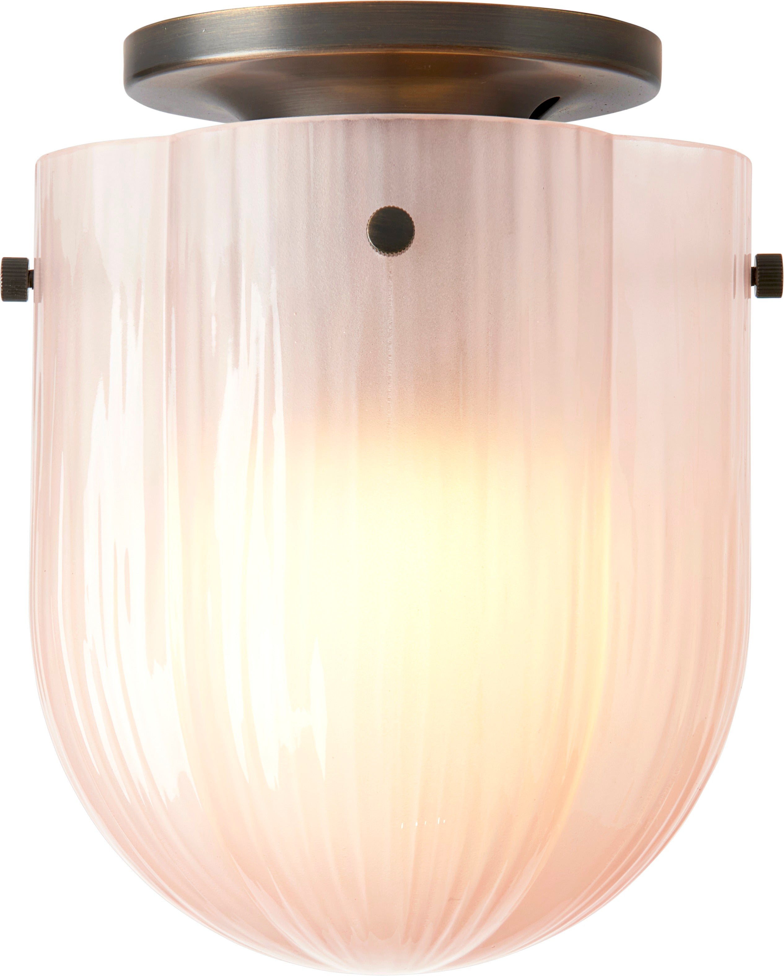 Stropní lampa SEINE růžové sklo