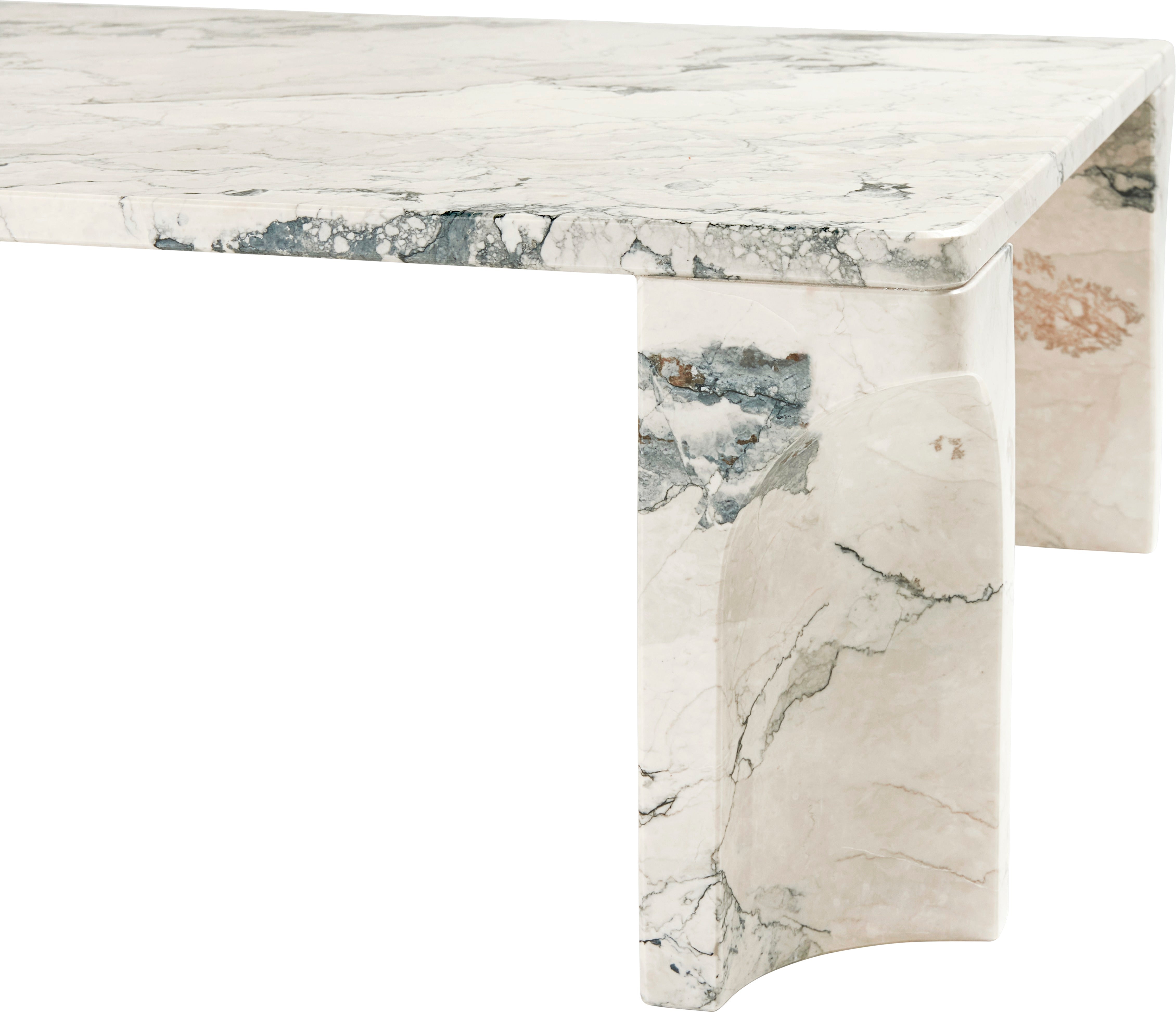 DORIC cream-gray ceramic coffee table