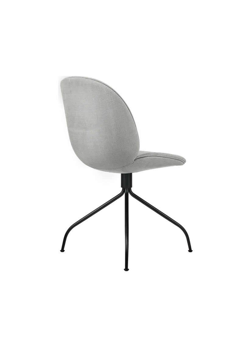 Upholstered BEETLE swivel chair with a black base