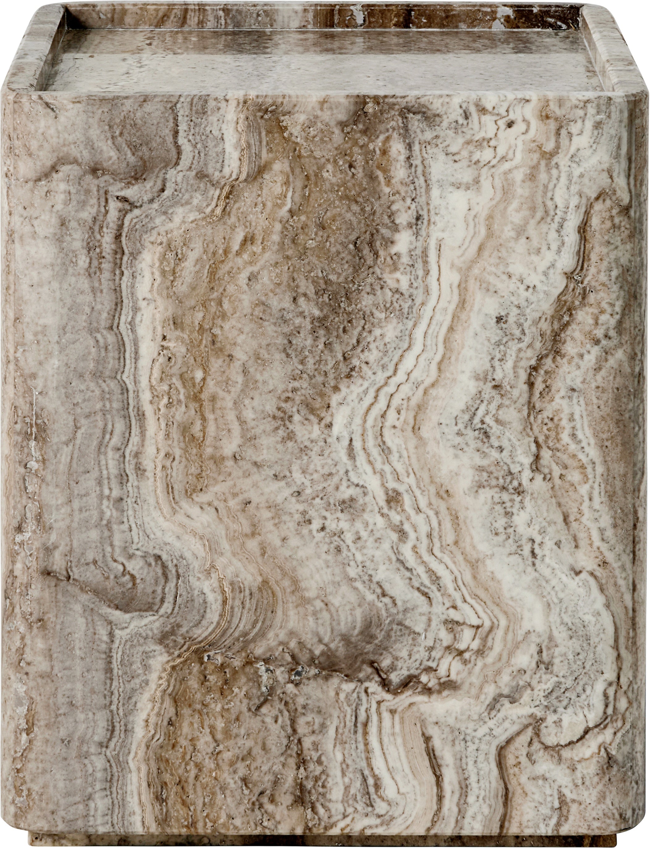 Stolik boczny PIETRA szary trawertyn