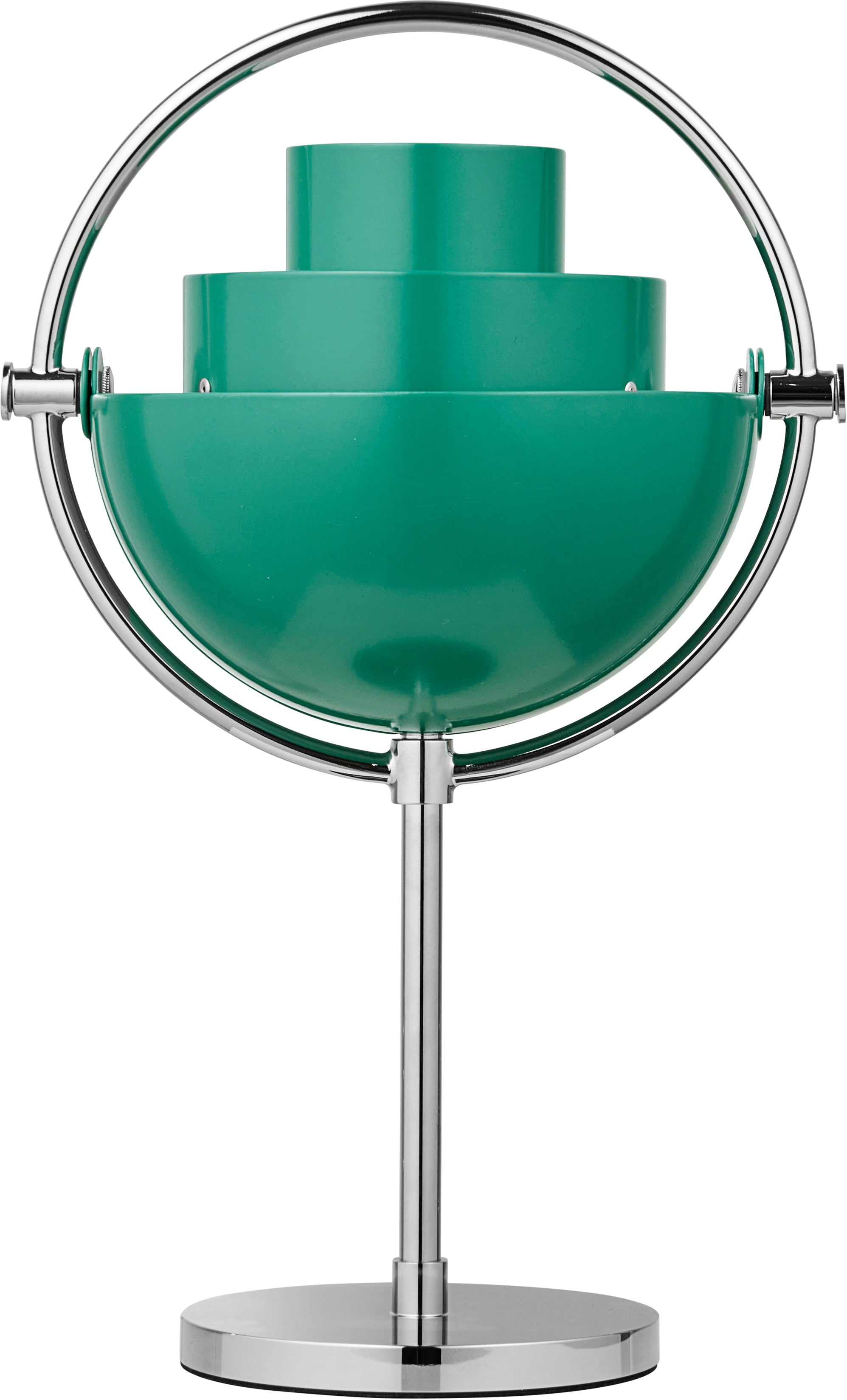 Portable lamp MULTI-LITE bottle green with chrome base