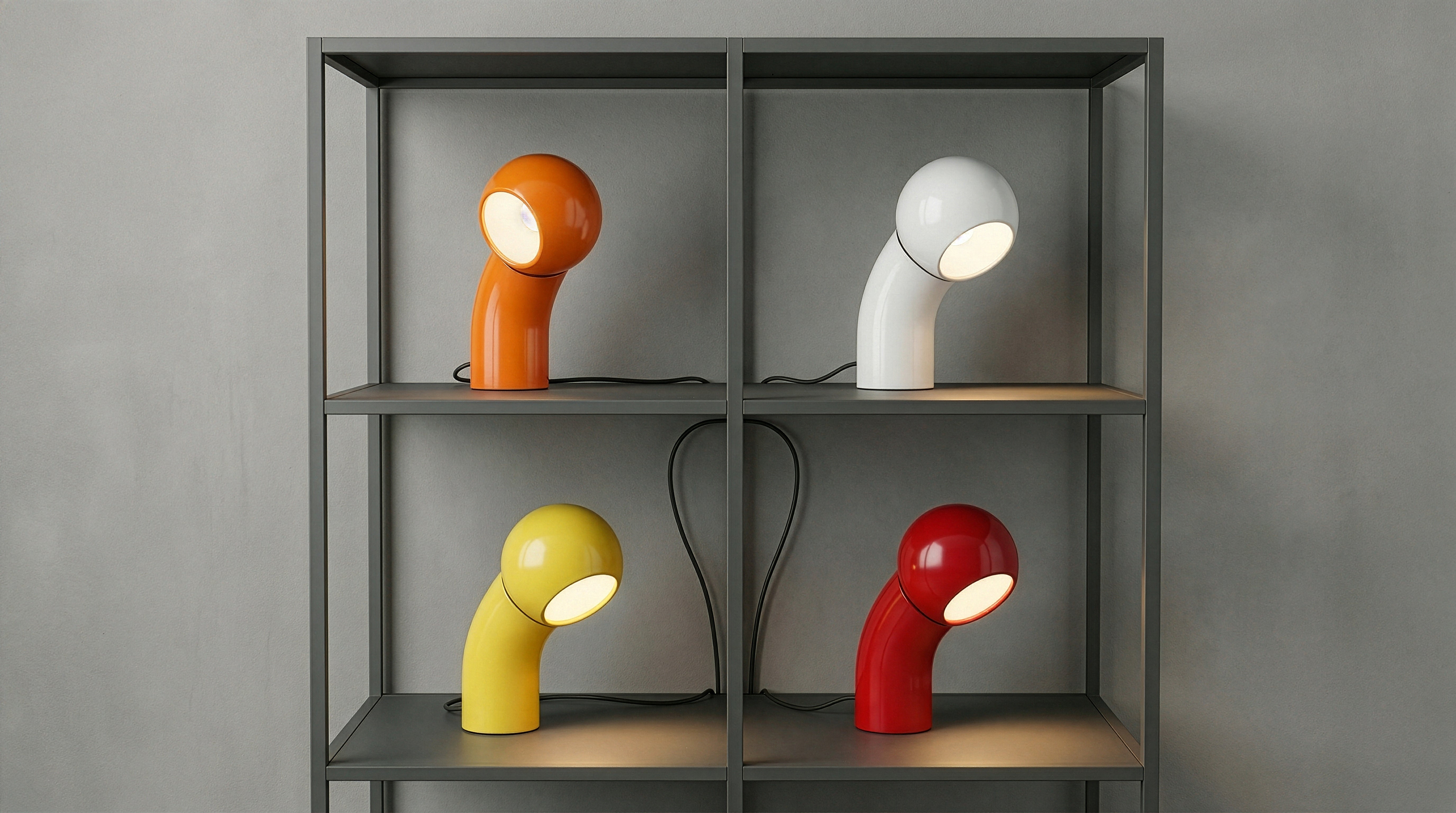 Lampa stołowa PALLINO połyskujący czerwony