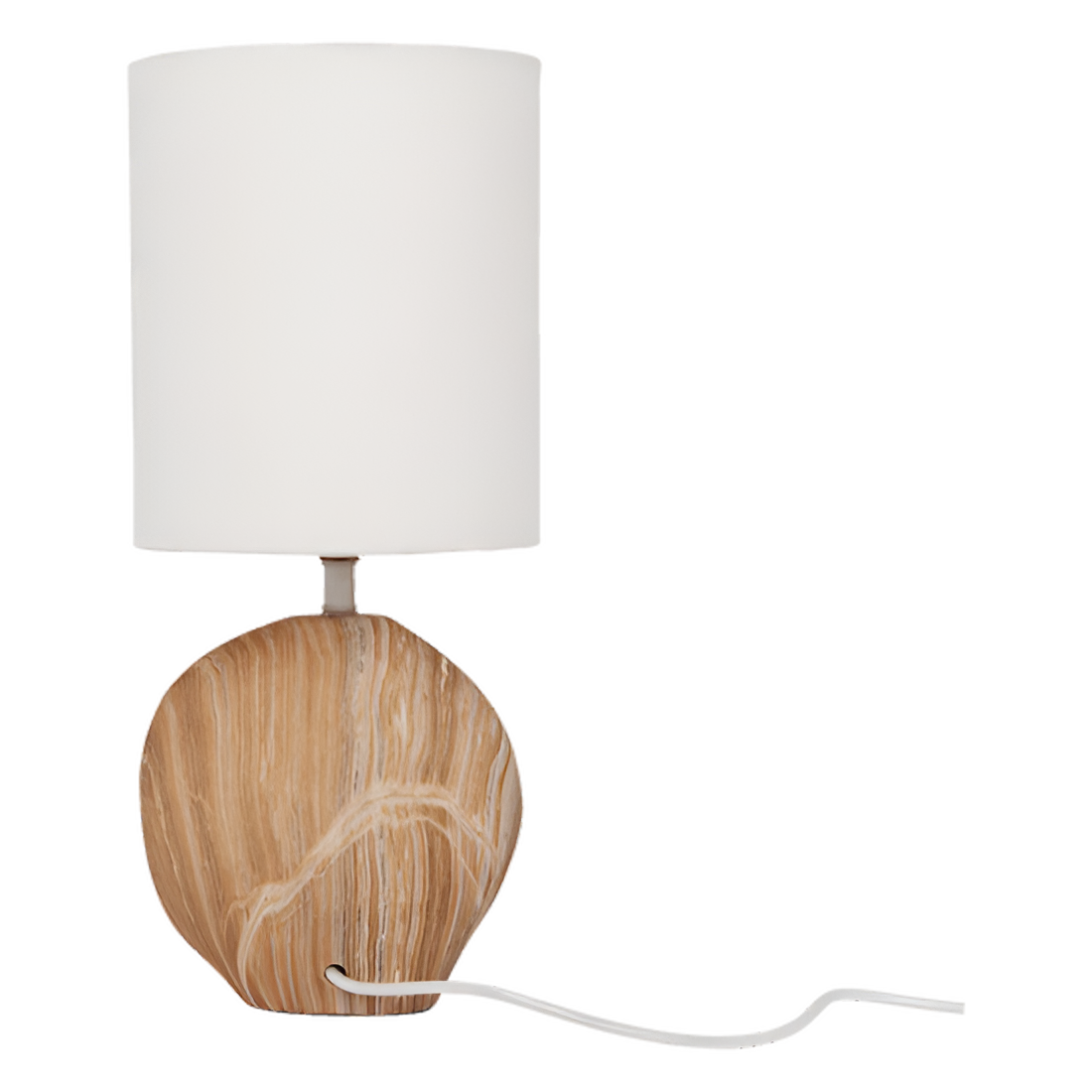 Stolní lampa VITA dolomit s bavlněným stínidlem