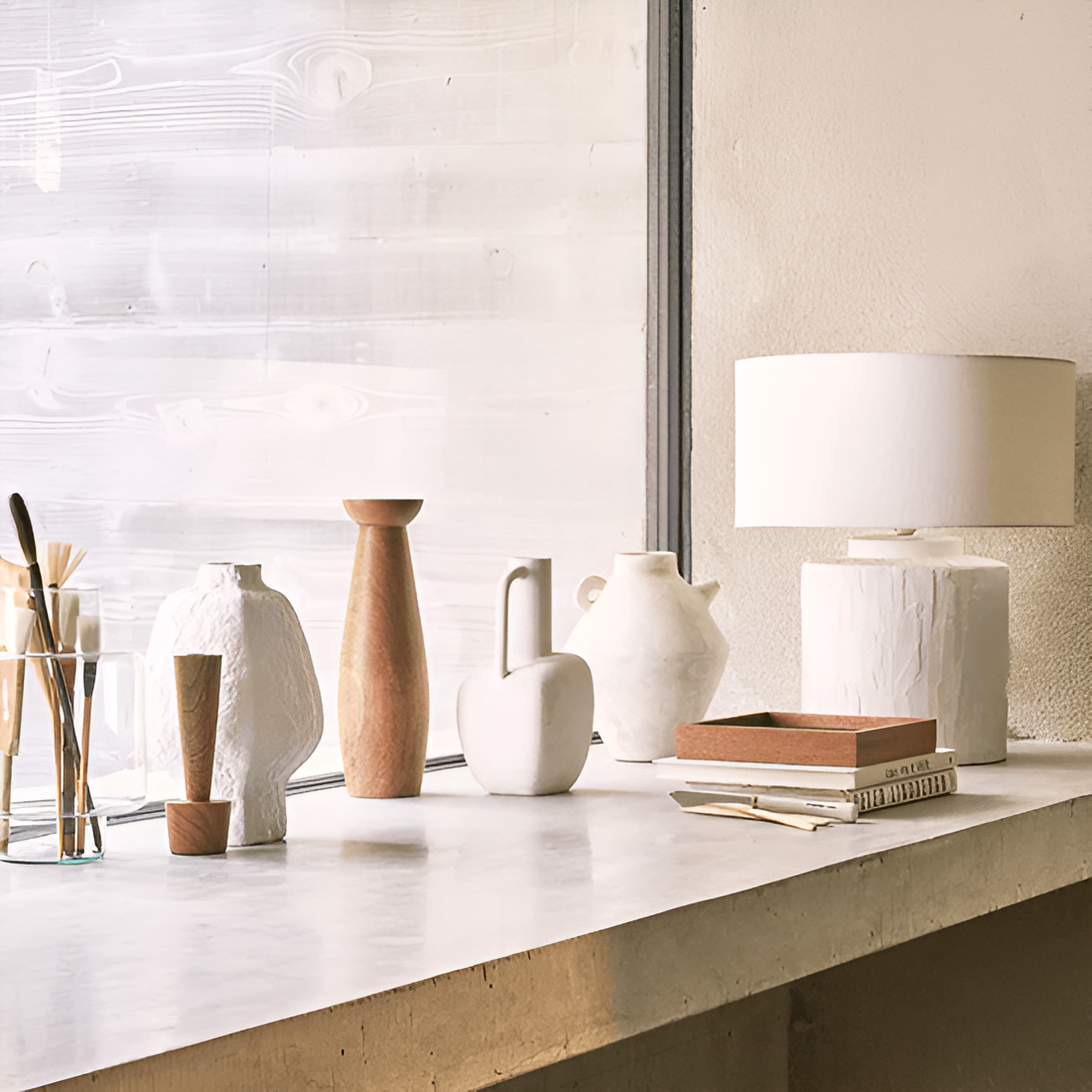 Stolní lampa MASON bílá keramika