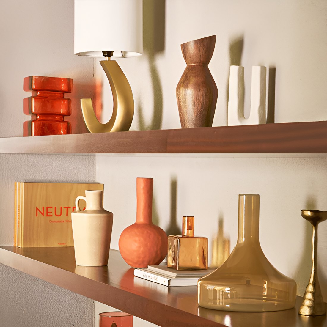 Stolní lampa ELENA zlatý podstavec s bavlněným stínidlem