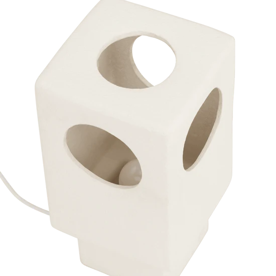 Stolní lampa LYCKA bílá kamionka