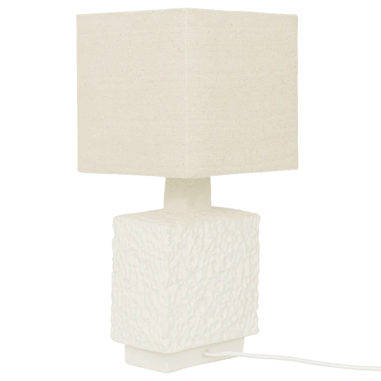 Meja Table Lamp Creamy Kamionka with a cotton lampshade