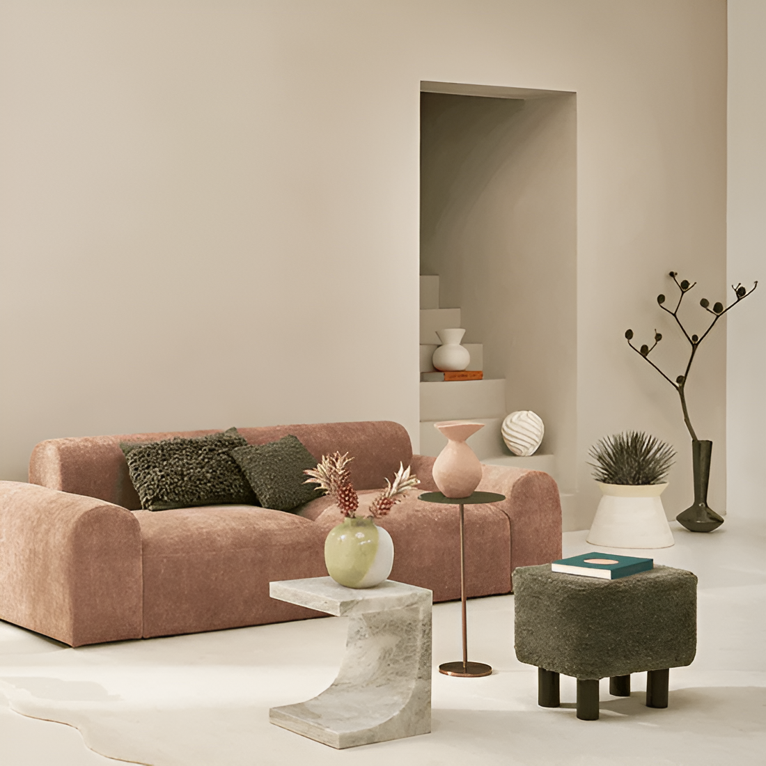 Gray -green raspberry pillow