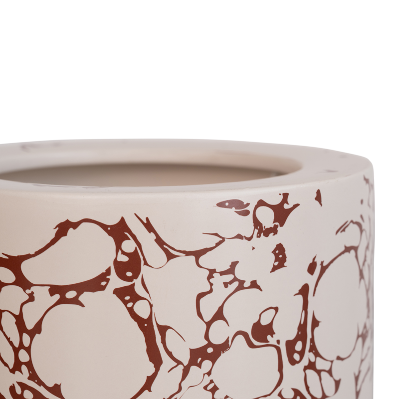 Stolní lampa FLUIDO krémově-hnědá keramika