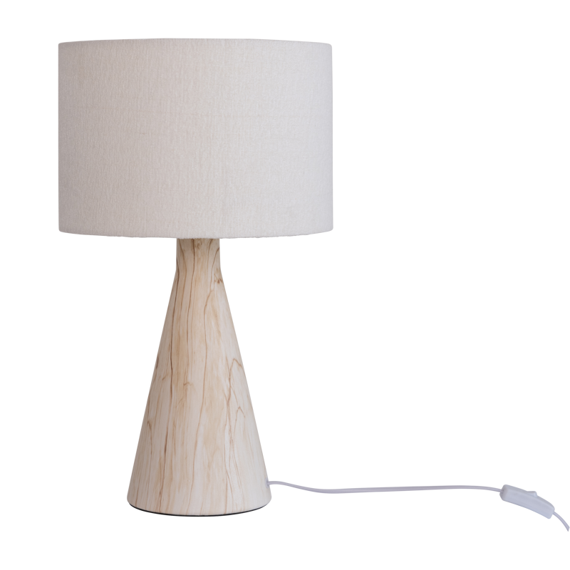 JUN table lamp ceramic base with linen lampshade