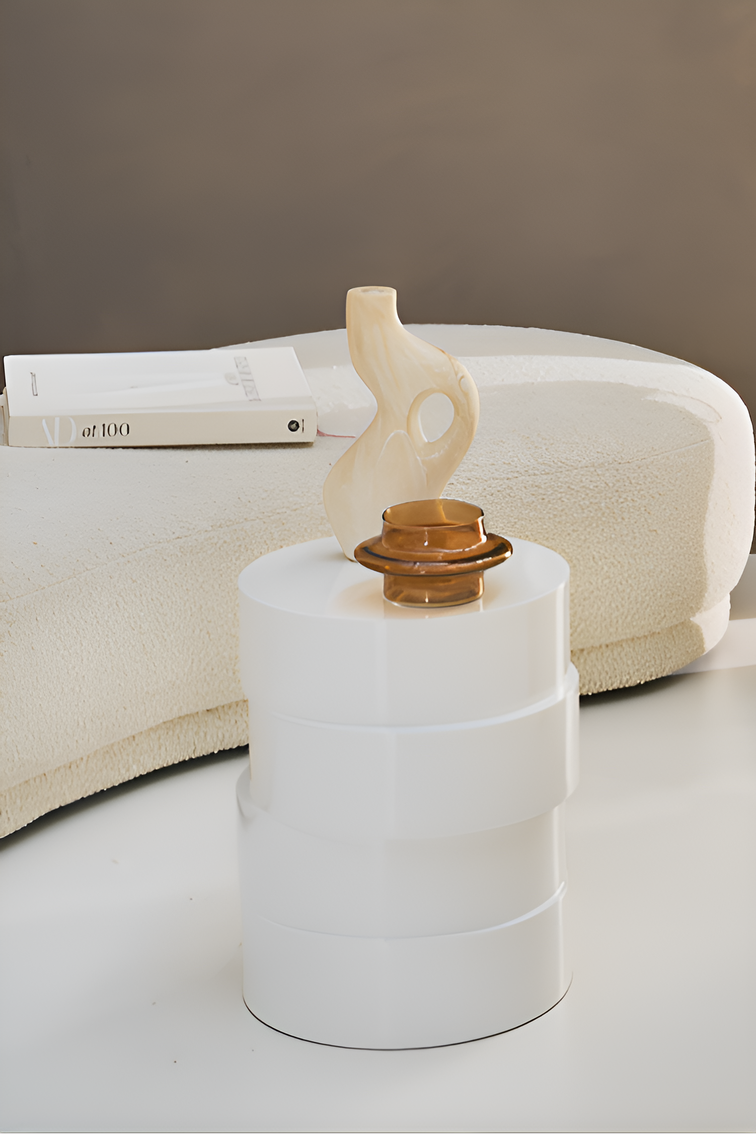 Boční stolek PILA bílá mangová dřeva