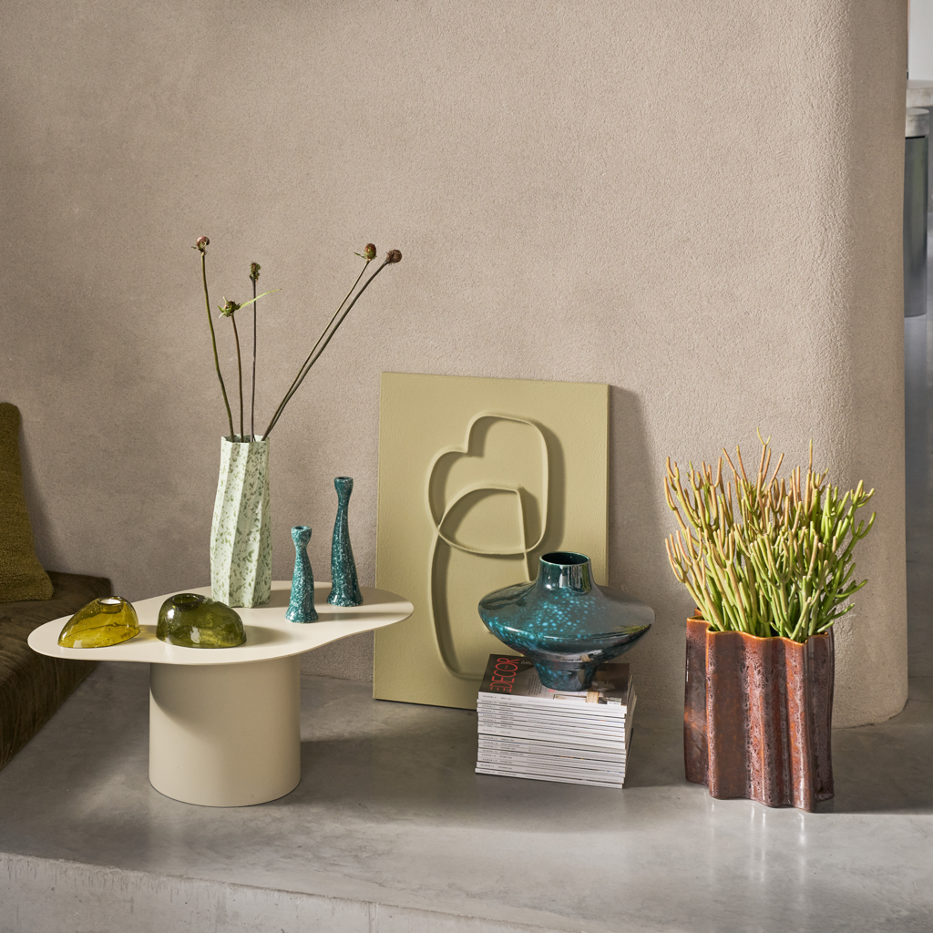 Váza SPILLE zelená keramika