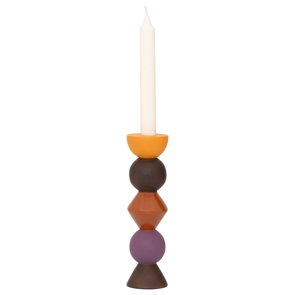 Svícen LEKEN hnědý s oranžovým
