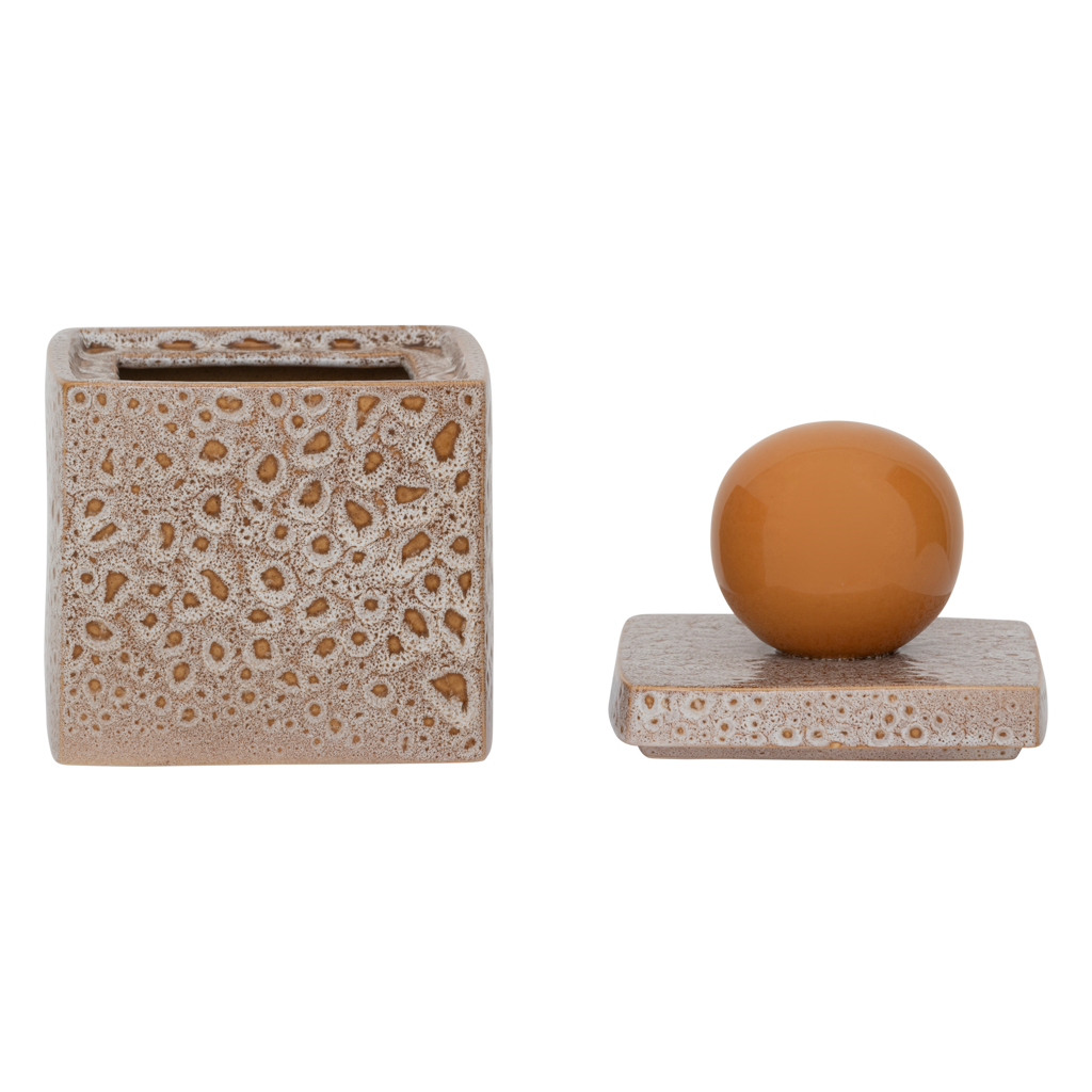 Pudełko RUNA beżowy z pomarańczowym