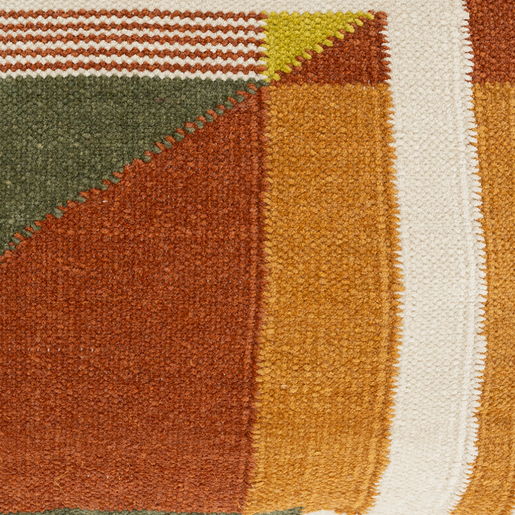 Polštář BLYTHE oranžový se zelenou