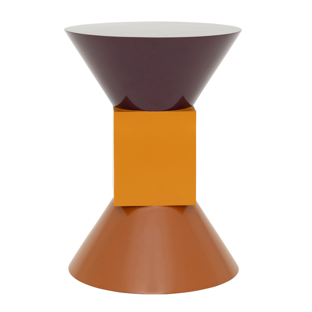 Stolik boczny SMUK pomarańczowy z fioletowym