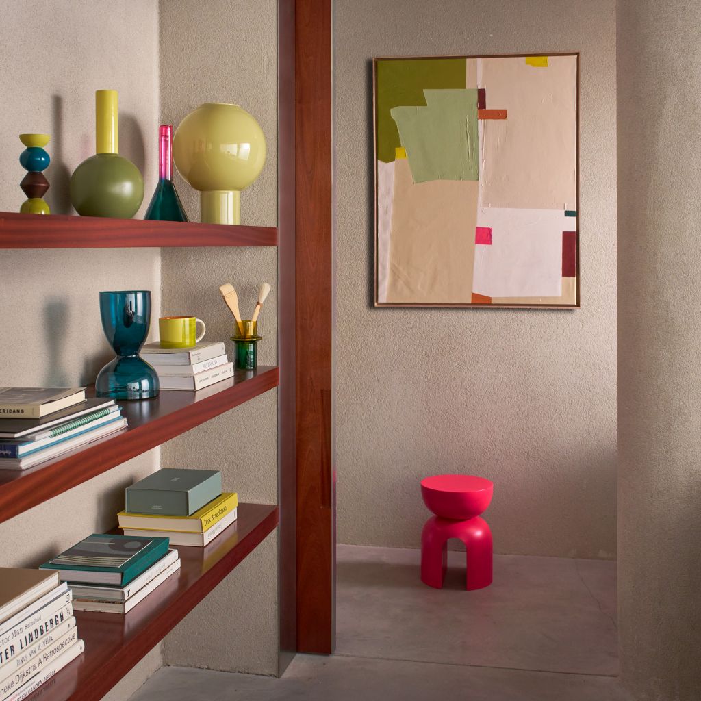 Dekoracja ścienna VARIKAS beżowy z zielonym