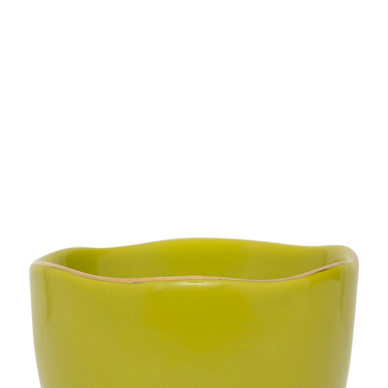 Sada skleniček na vejce GOOD MORNING zelená se zlatým