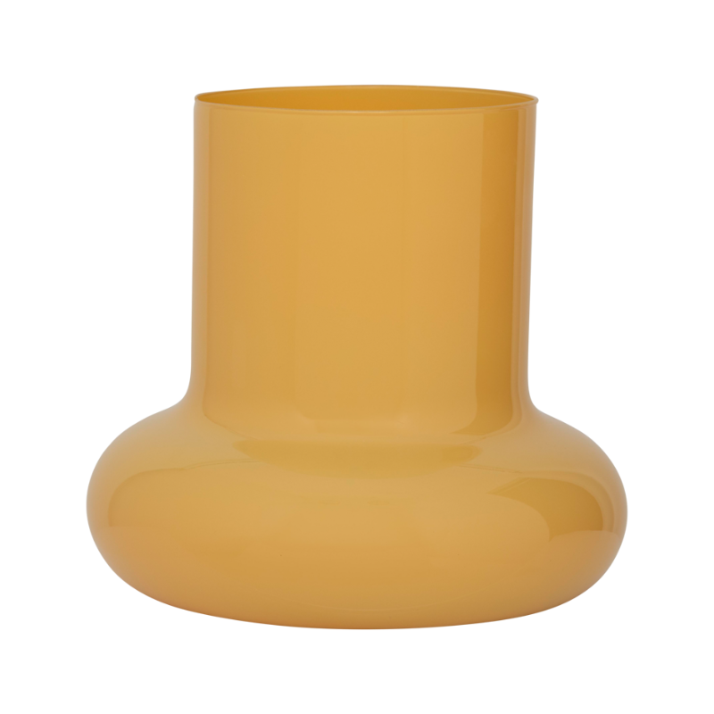 SIPHO Glass Vase in Gold Yellow