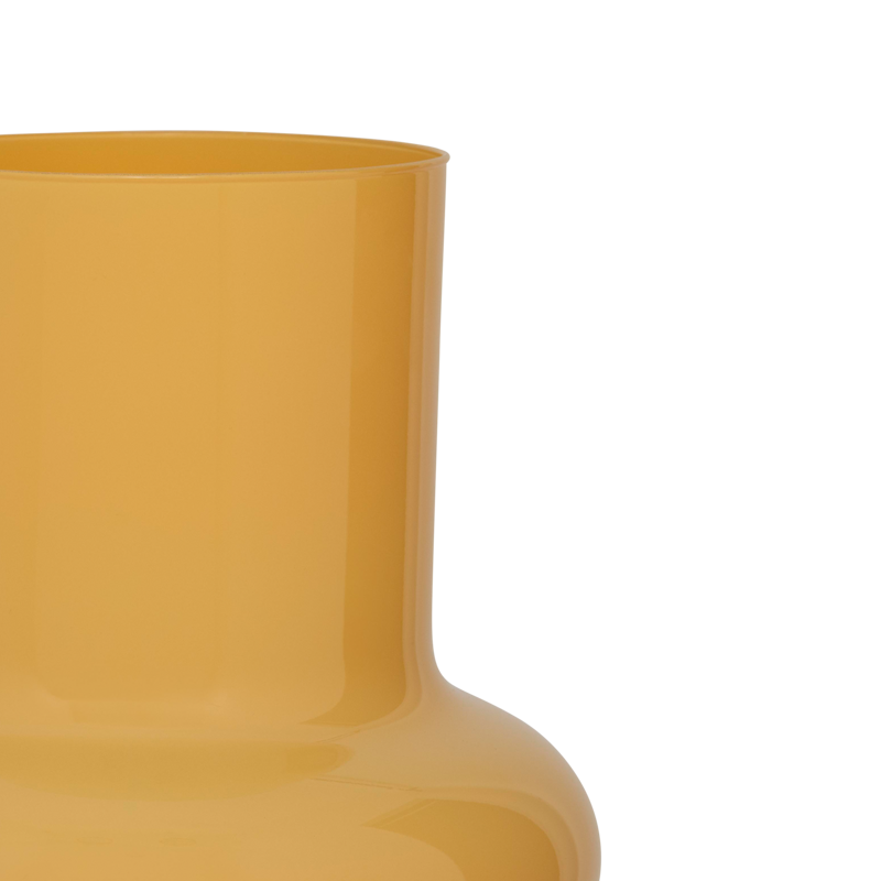 SIPHO Glass Vase in Gold Yellow
