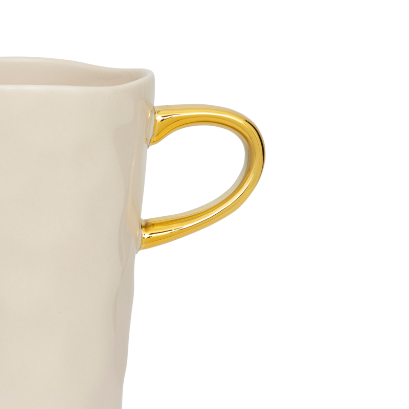 Hrnček na latte GOOD MORNING krémový se zlatým